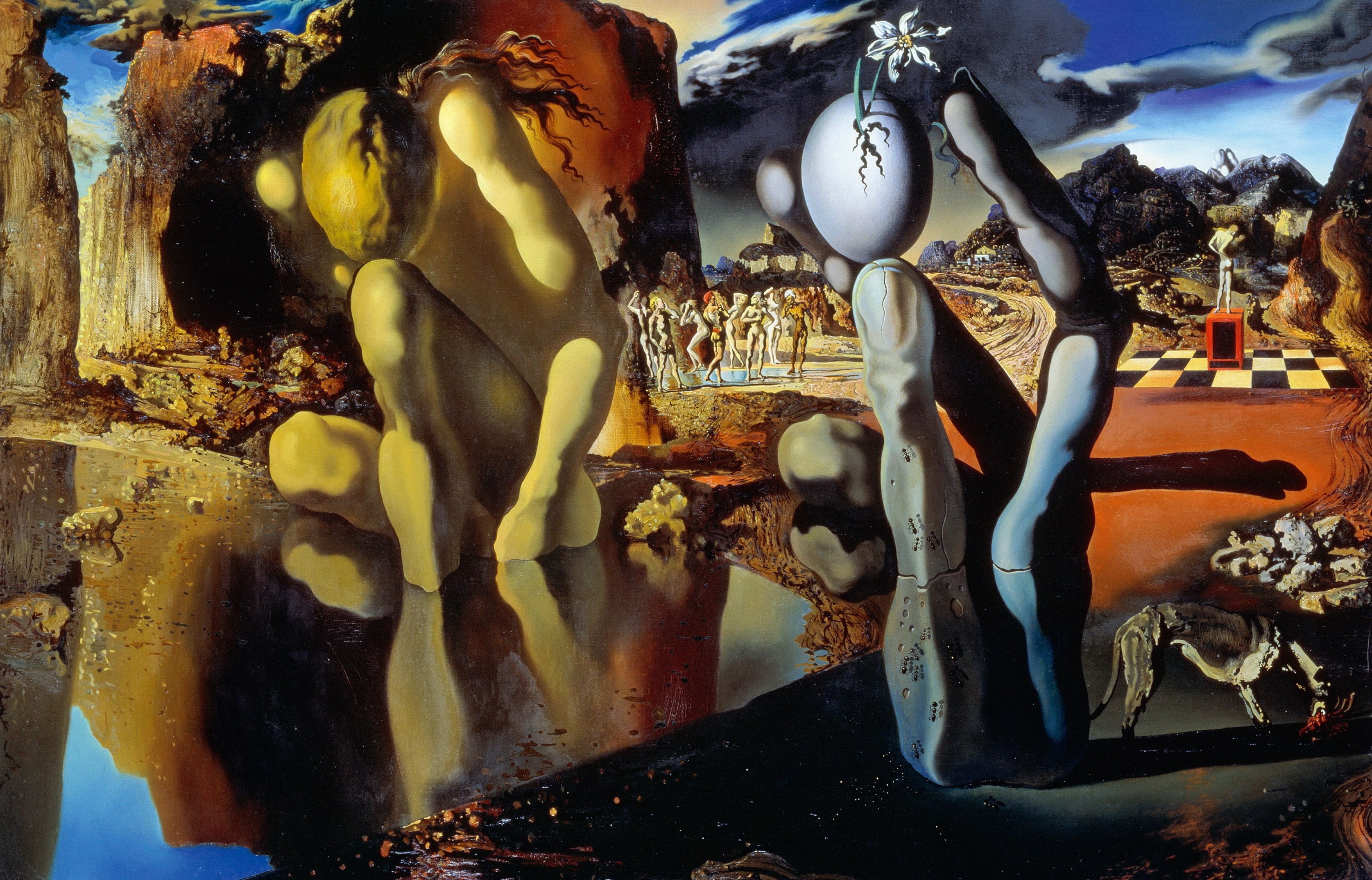 history, creativity, the past, outdoors, architecture, nature, male likeness, 2K, surrealism, Salvador Dali, picture, representation, statue, day, art and craft, HD Wallpaper