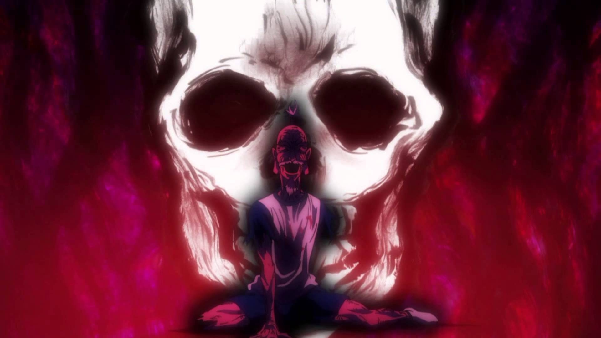 pink color, fear, 1080P, hairstyle, Hunter x Hunter, halloween, Netero  Isaac, anime, human skeleton, human body part, purple, horror, bone, close-up, HD Wallpaper