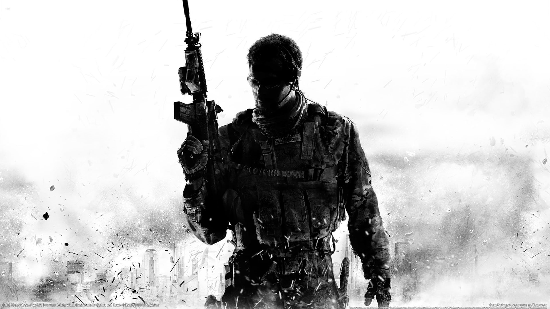 1080P, warfare, modern, video games, hd, duty, cod, soldier, call, bw, HD Wallpaper