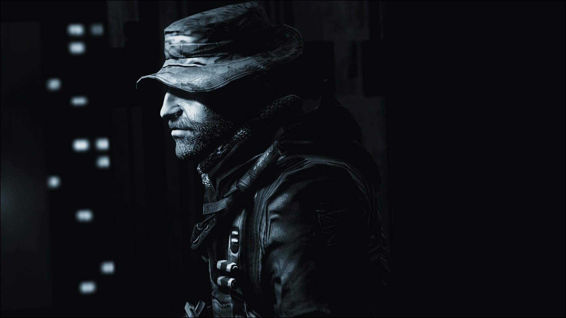 black And White, portrait, male likeness, modern warfare, profile view, human representation, hat, indoors, beard, uniform, contemplation, armed Forces, HD Wallpaper