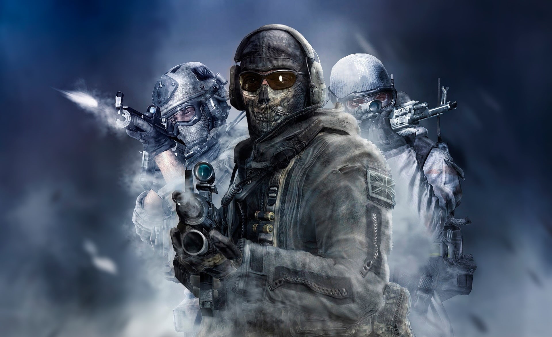 modern, military uniform, ghosts, military, digital, government, men, work helmet, Call Of Duty, army helmet, duty, conflict, call, helmet, cod, protection, HD Wallpaper