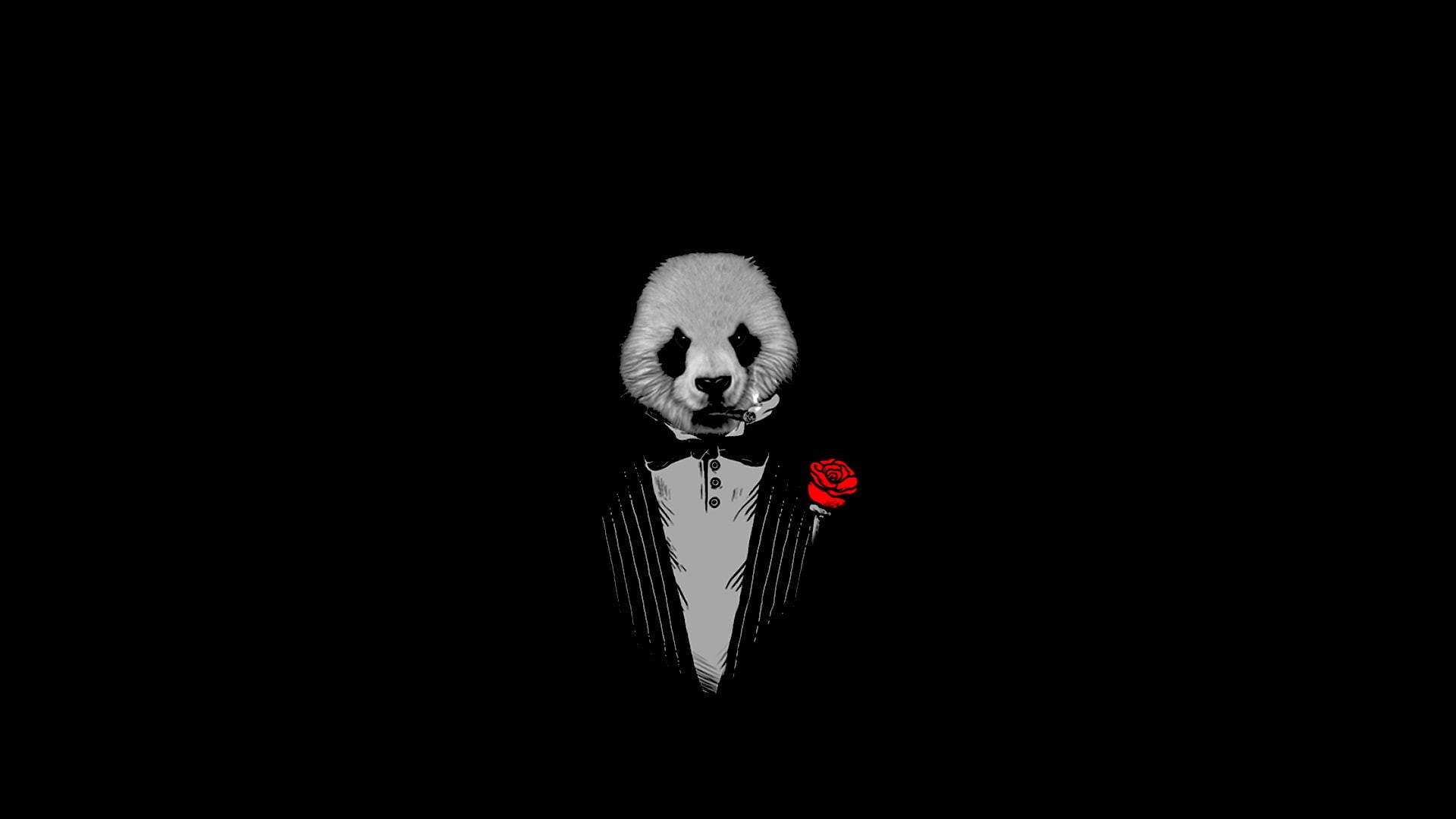 abstract, godfather, x, px, Black, photography, 1080P, hd, The Godfather, art, 1920x1080 px, panda, HD Wallpaper