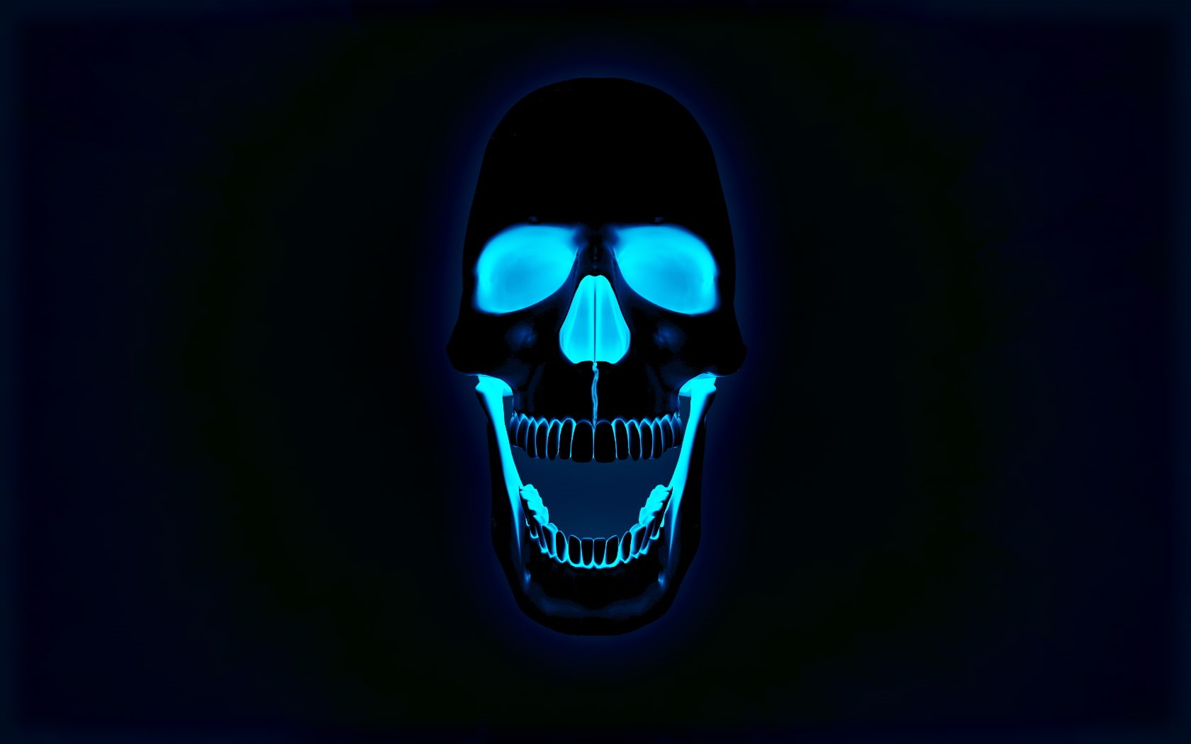 illustration, led, 720P, background, scary, skull, fantasy, dark, dark background, skeletons, HD Wallpaper