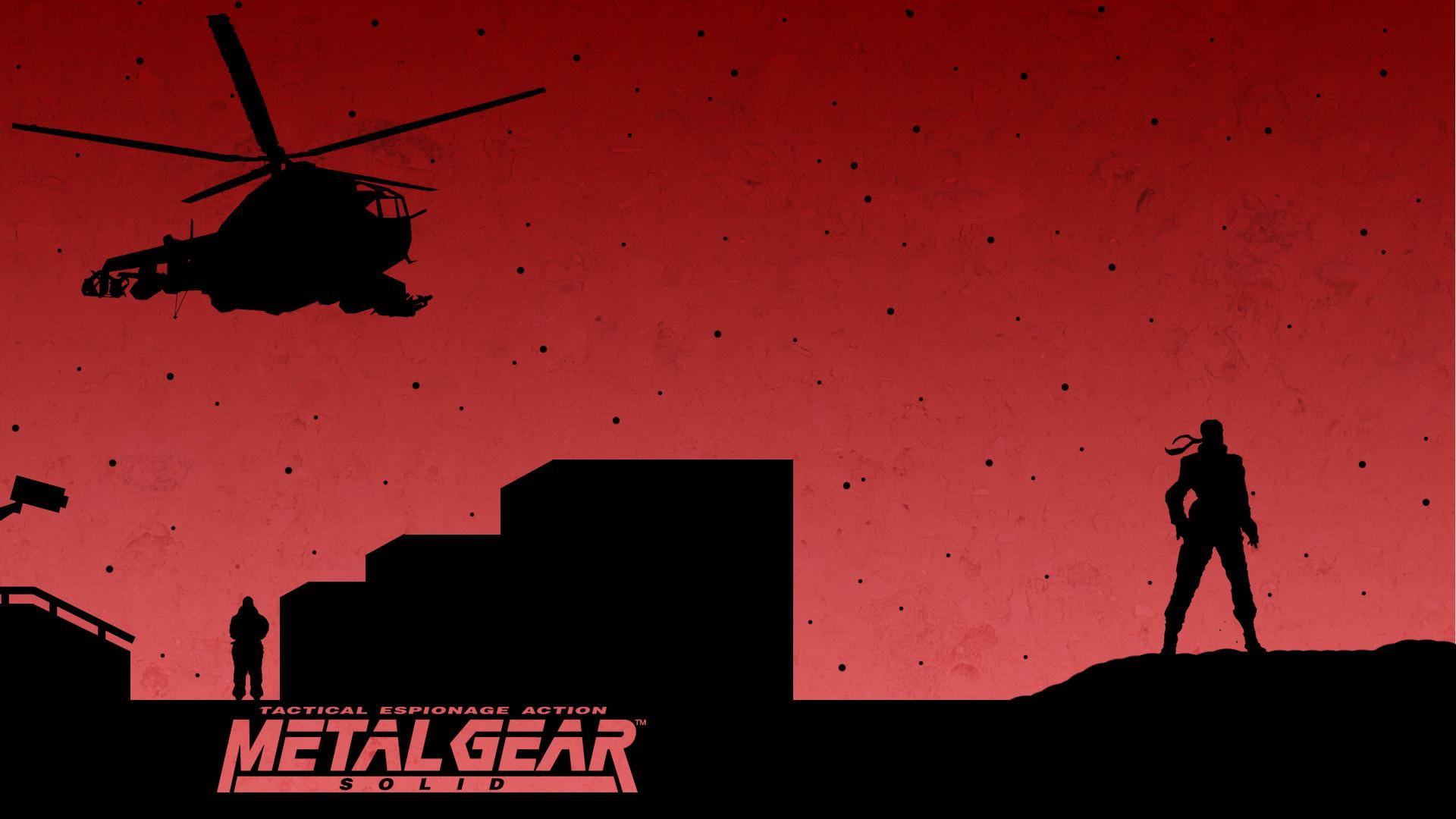 warning sign, sky, gun, military, weapon, helicopter, sign, gear, government, Metal Gear Solid, standing, people, outdoors, nature, solid, 1080P, communication, HD Wallpaper