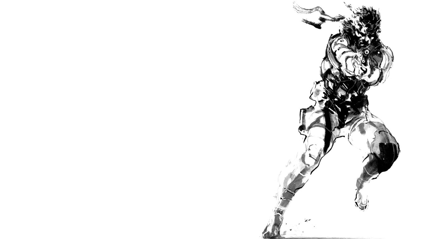 video games, metal, hd, white, 720P, snake, gear, solid, HD Wallpaper