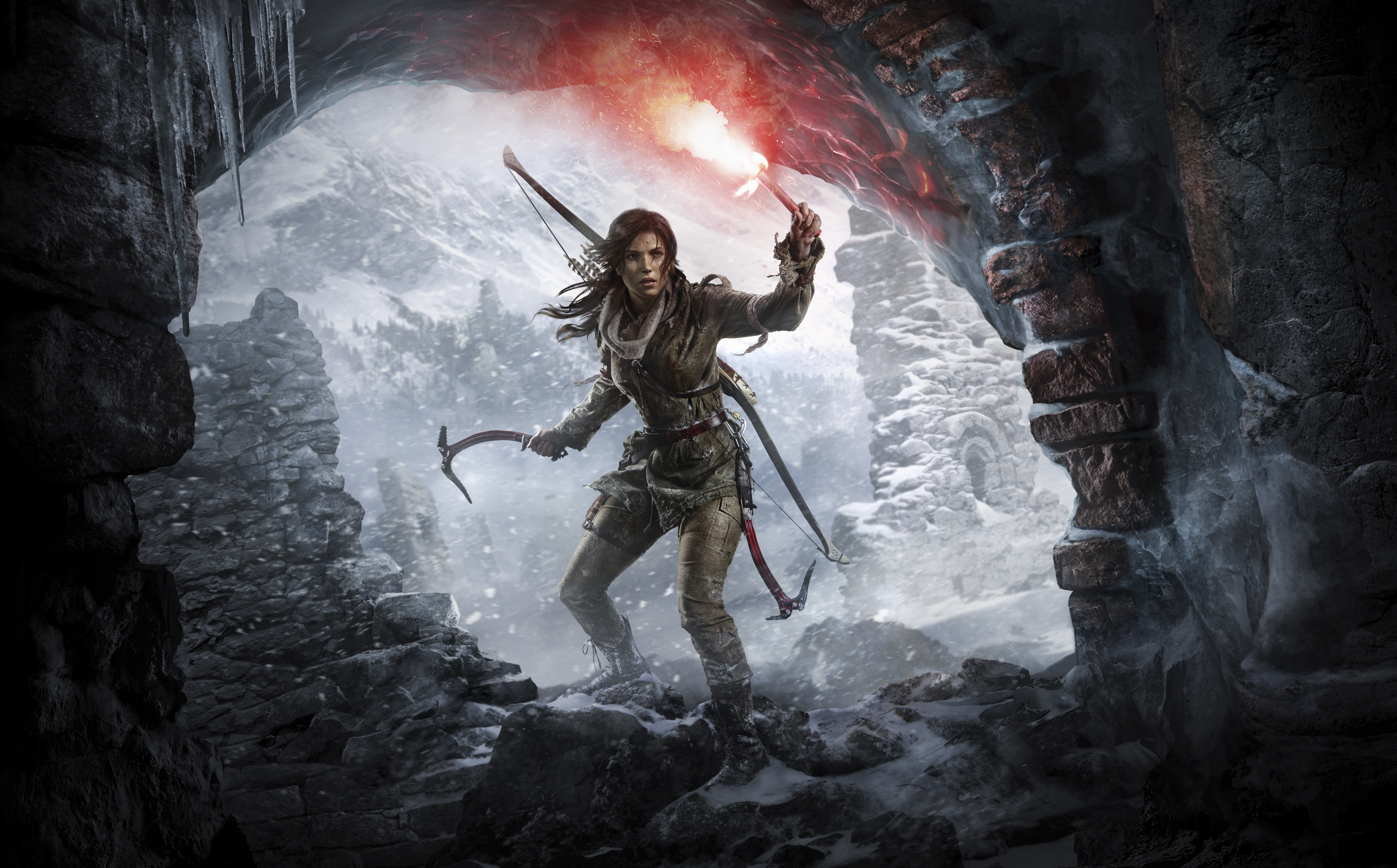 raider, TombRaider, videogame, Legend, rise, Journey, climbingaxe, RiseoftheTomb Raider, Survivor, ThirdPerson, 2015, Cave, croft, Game, tomb, Games, LaraCroft, HD Wallpaper