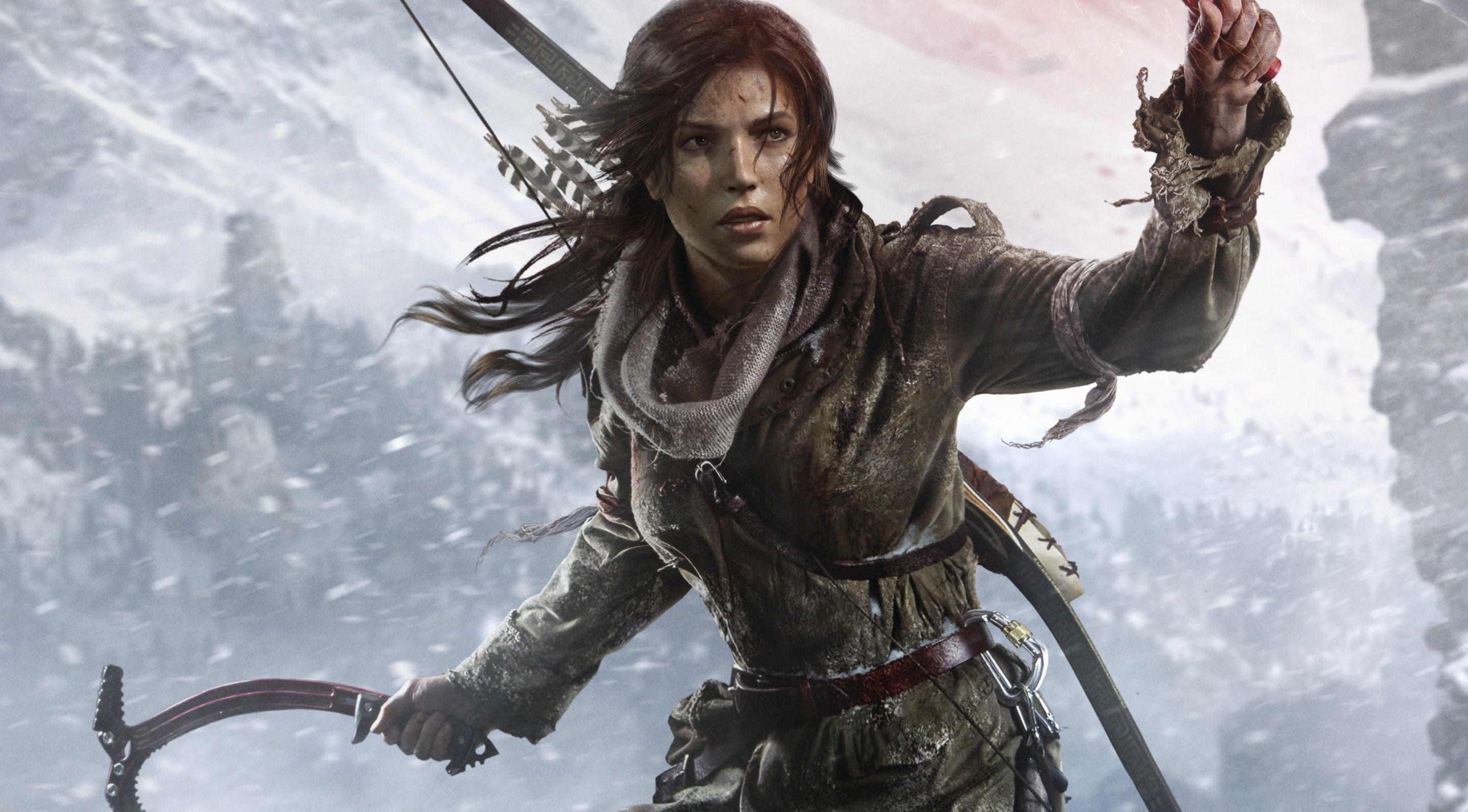 women, Games, Cold, young women, snow, outdoors, warm clothing, Artwork, TombRaider, winter, Adventure, Journey, rise, shadow, raider, one person, RiseoftheTomb Raider, HD Wallpaper