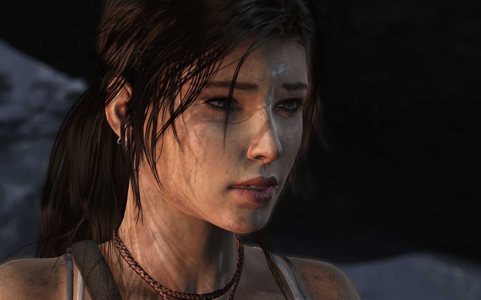 croft, Lara Croft, digital, beauty, one person, rise, hair, jewelry, young women, focus on foreground, beautiful woman, looking away, close-up, HD Wallpaper