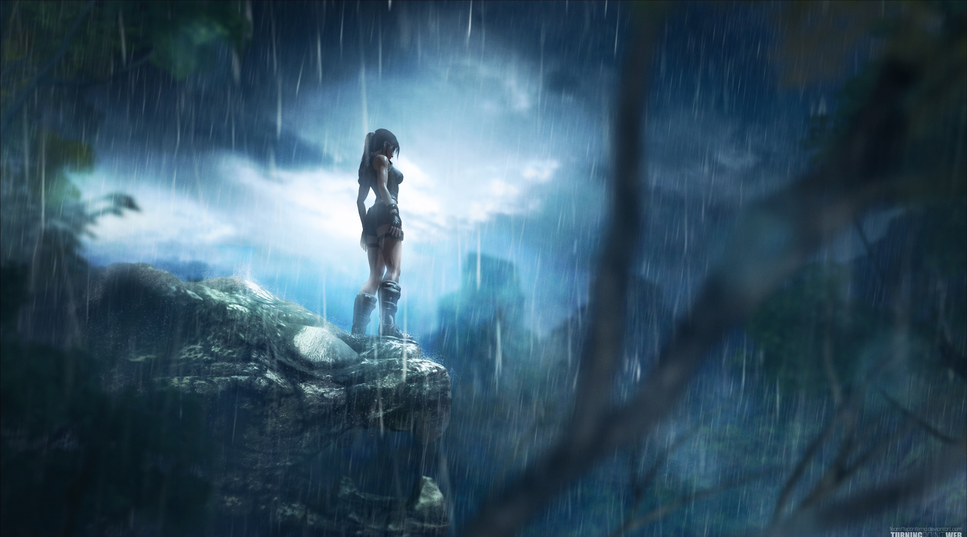 4K, standing, land, digital, Journey, Tomb Raider, full length, discovery, LaraCroft, day, outdoors, water, Game, Adventure, Legend, one person, communication, HD Wallpaper