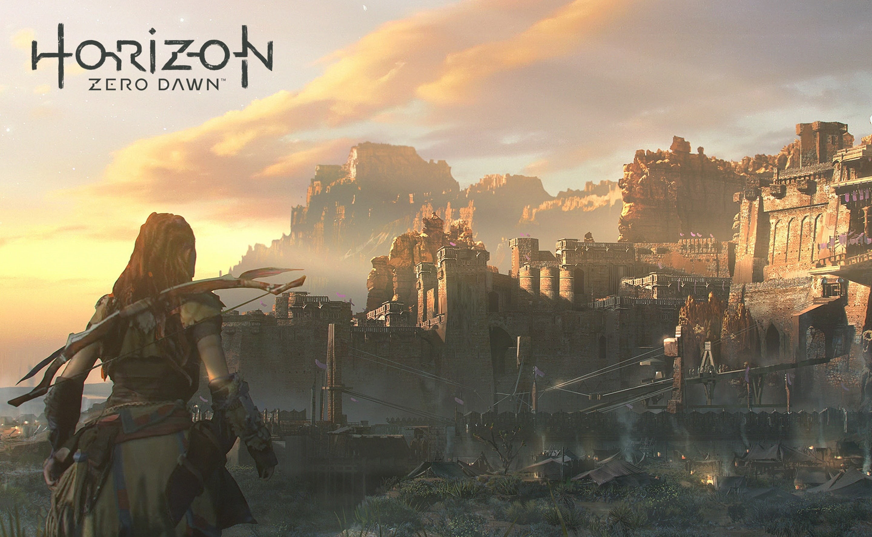 residential district, zero, aloy, dawn, text, built structure, 2017, architecture, building exterior, Games, one person, adult, lifestyles, sunset, building, HD Wallpaper