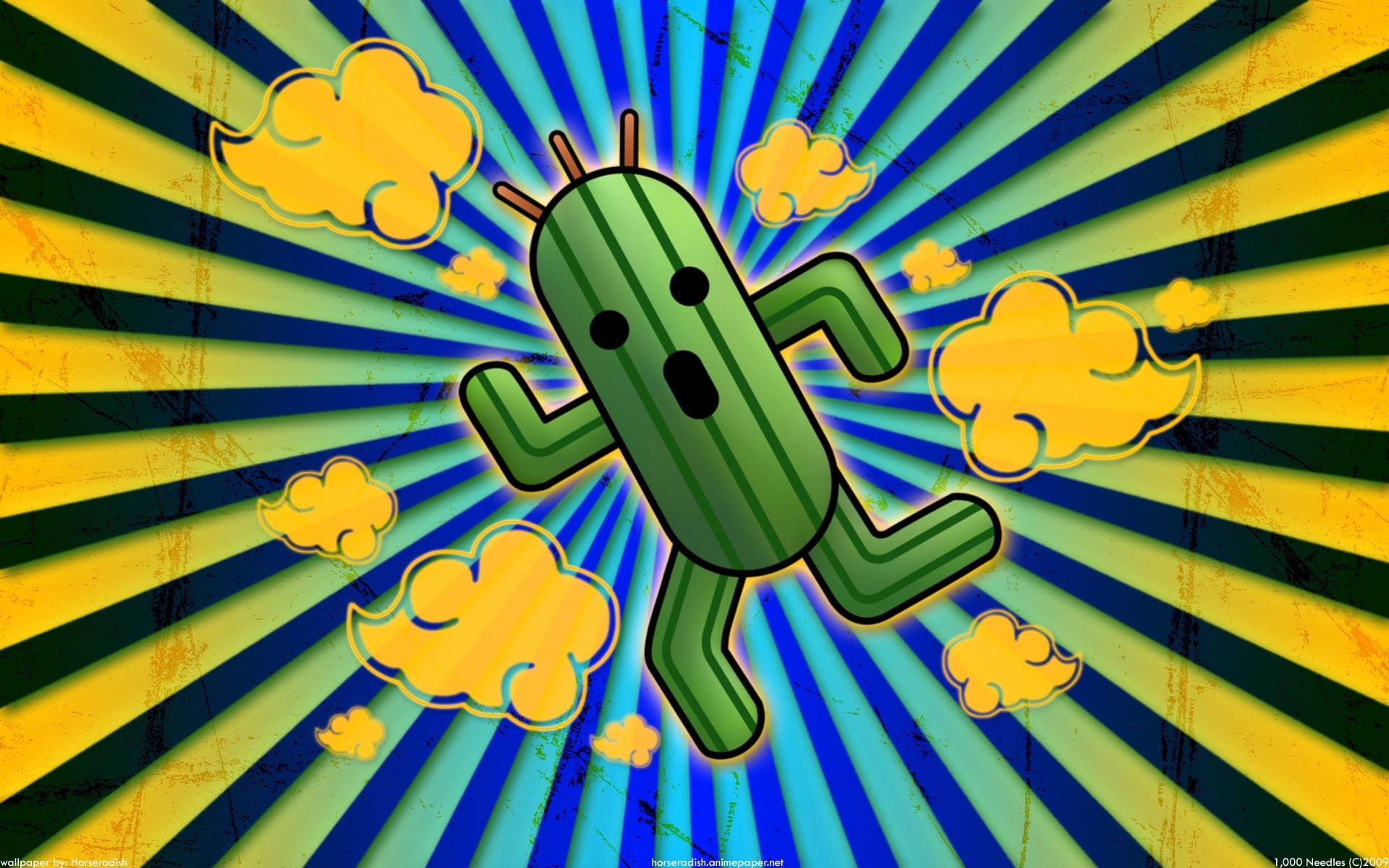 fantasy, final, 1080P, art, Final Fantasy, Video Games, video, cactuar, games, hd, HD Wallpaper