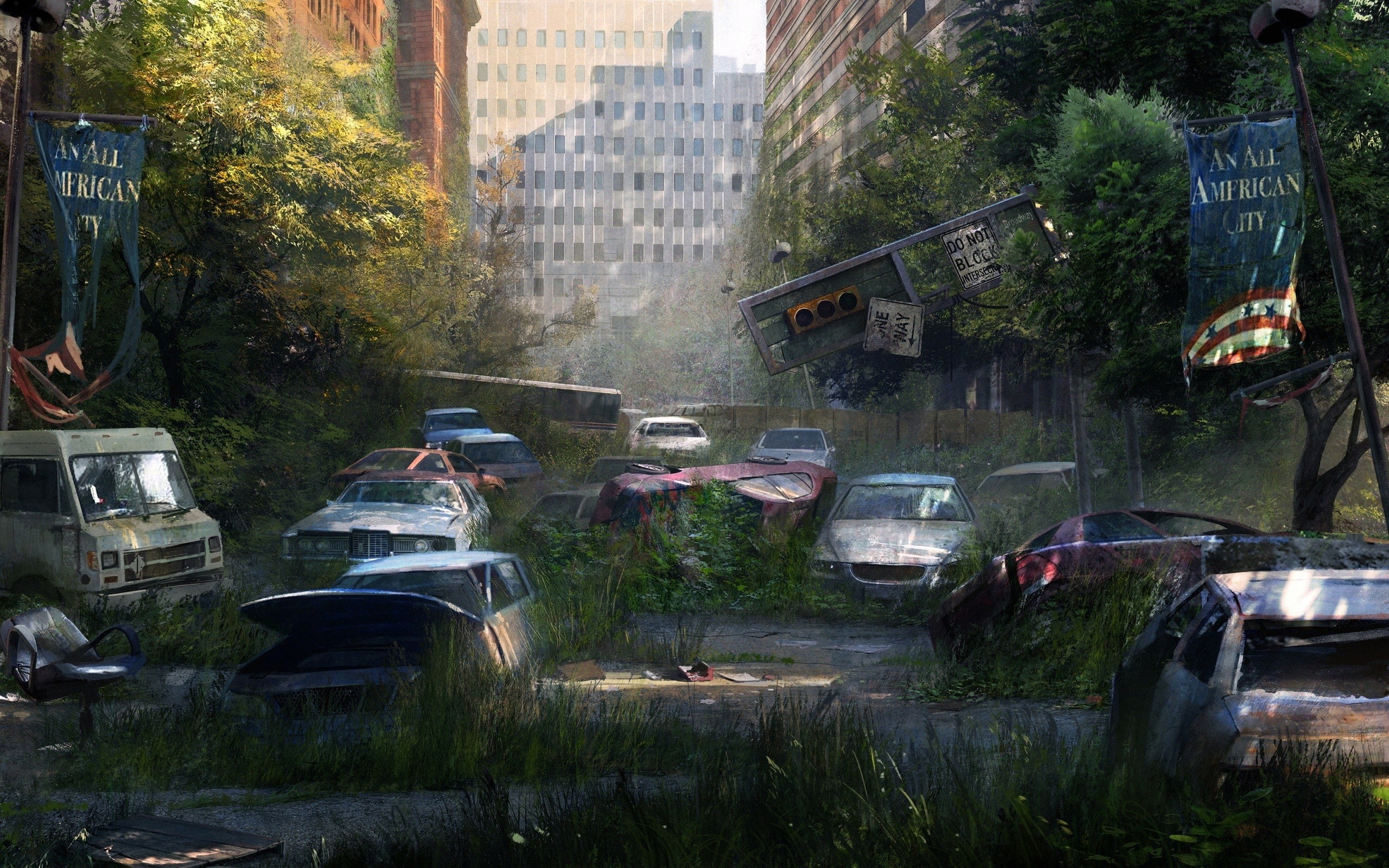 last, nature, post-apocalyptic, art, postapocalyptic, us, games, hd, Video Games, video, 2K, the last of us, Landscapes, artwork, HD Wallpaper