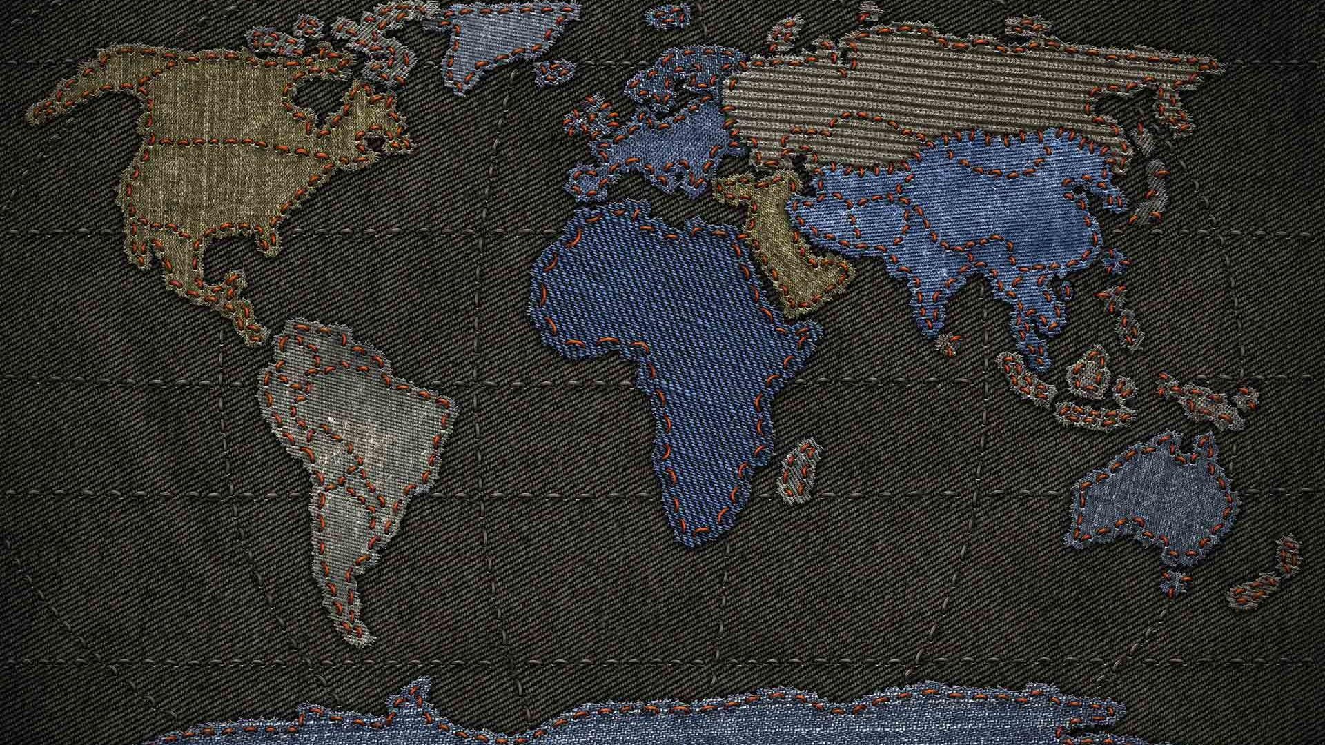 1080P, art, map, world, clothe, digital art, digital, HD Wallpaper