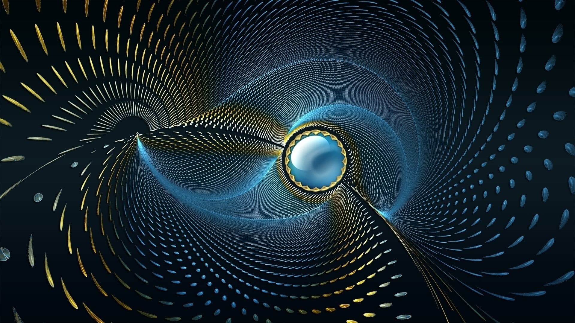 tunnel, gemstone, circle, geometric shape, abstract, design, close-up, 1080P, full frame, built structure, digital, illuminated, concentric, light - natural phenomenon, HD Wallpaper