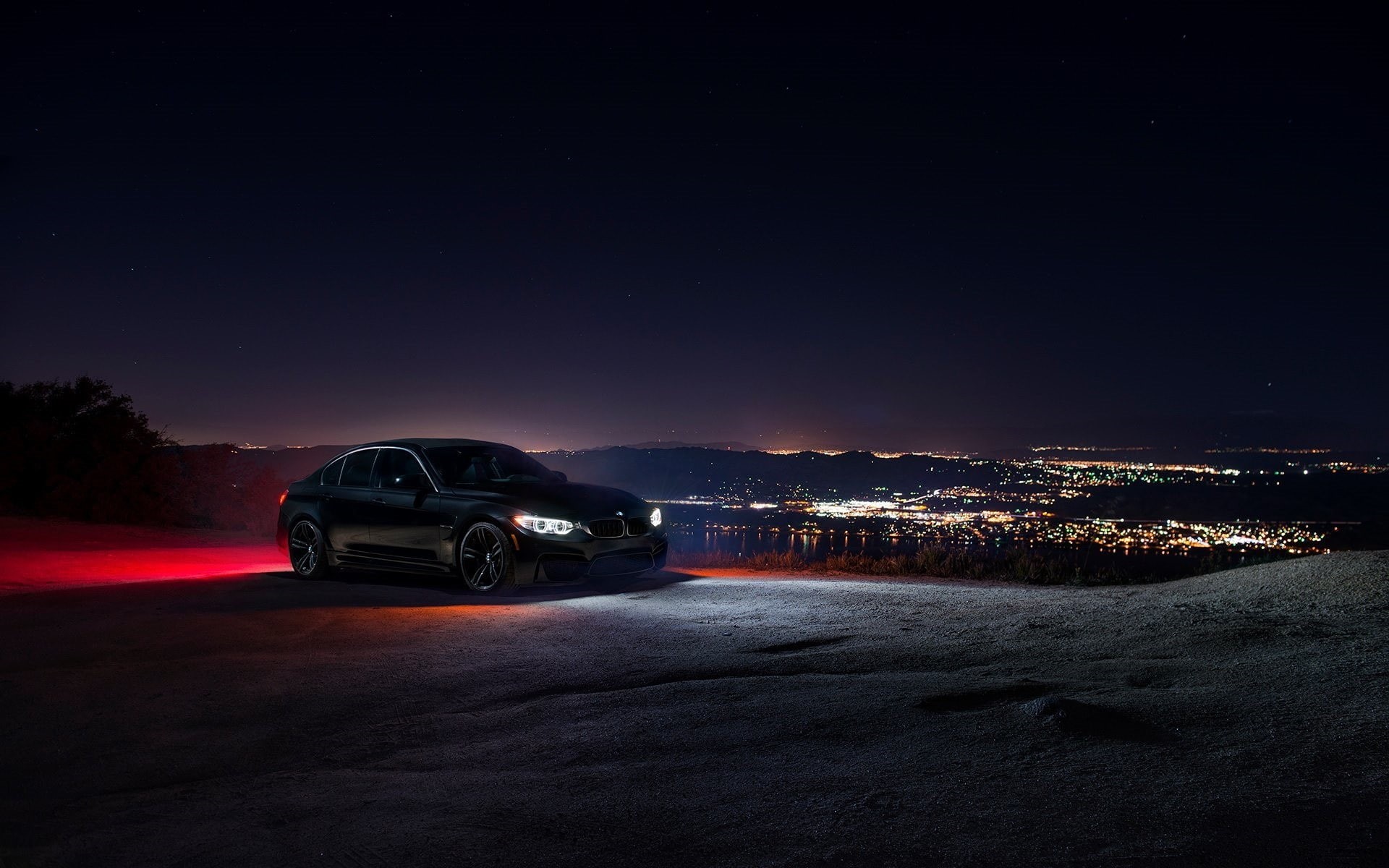 F80, black, f, sky, car, 1080P, Ligth, city, front, M3, bmw, Nigth, m, HD Wallpaper