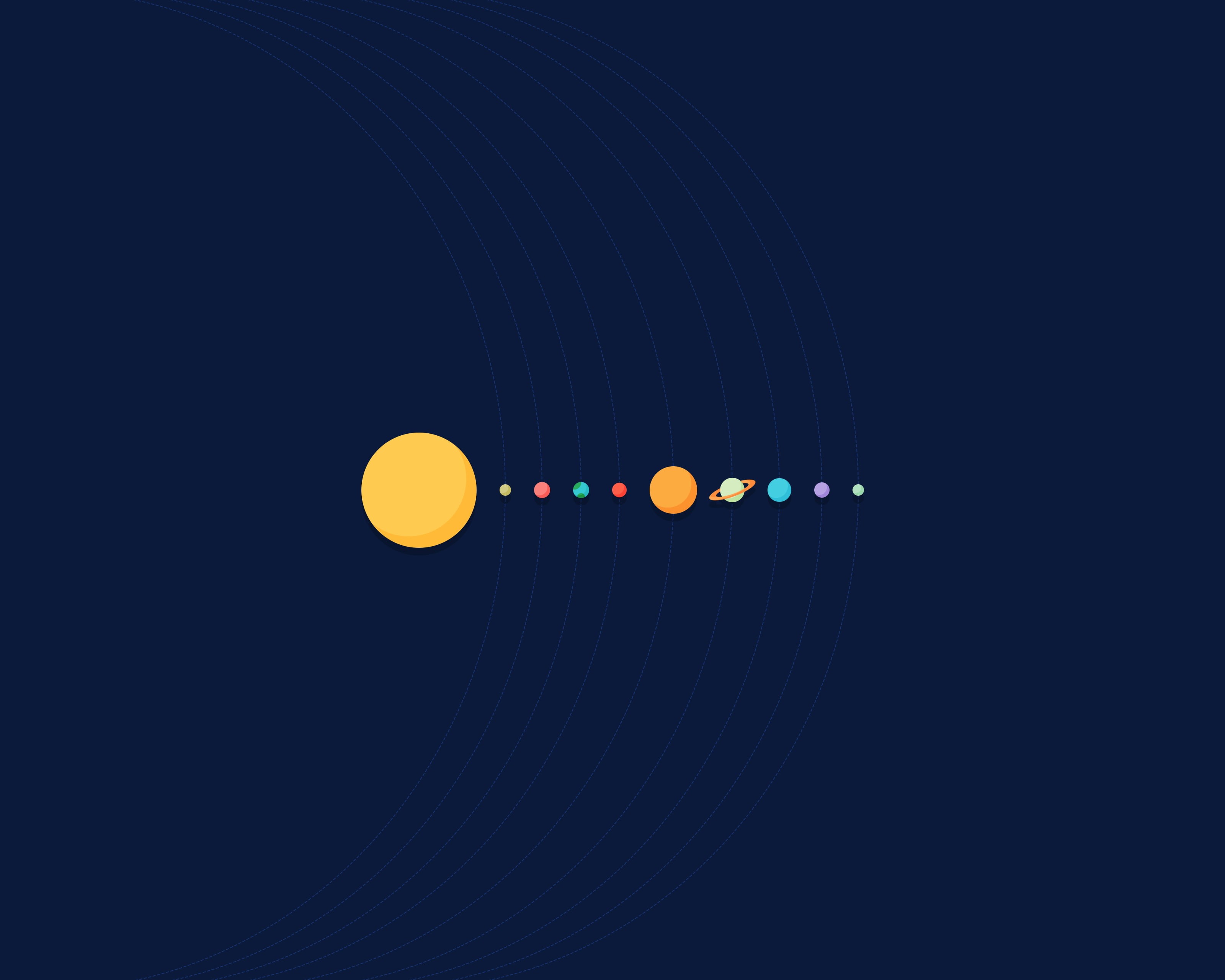 2K, Solar System, minimalism, HD Wallpaper