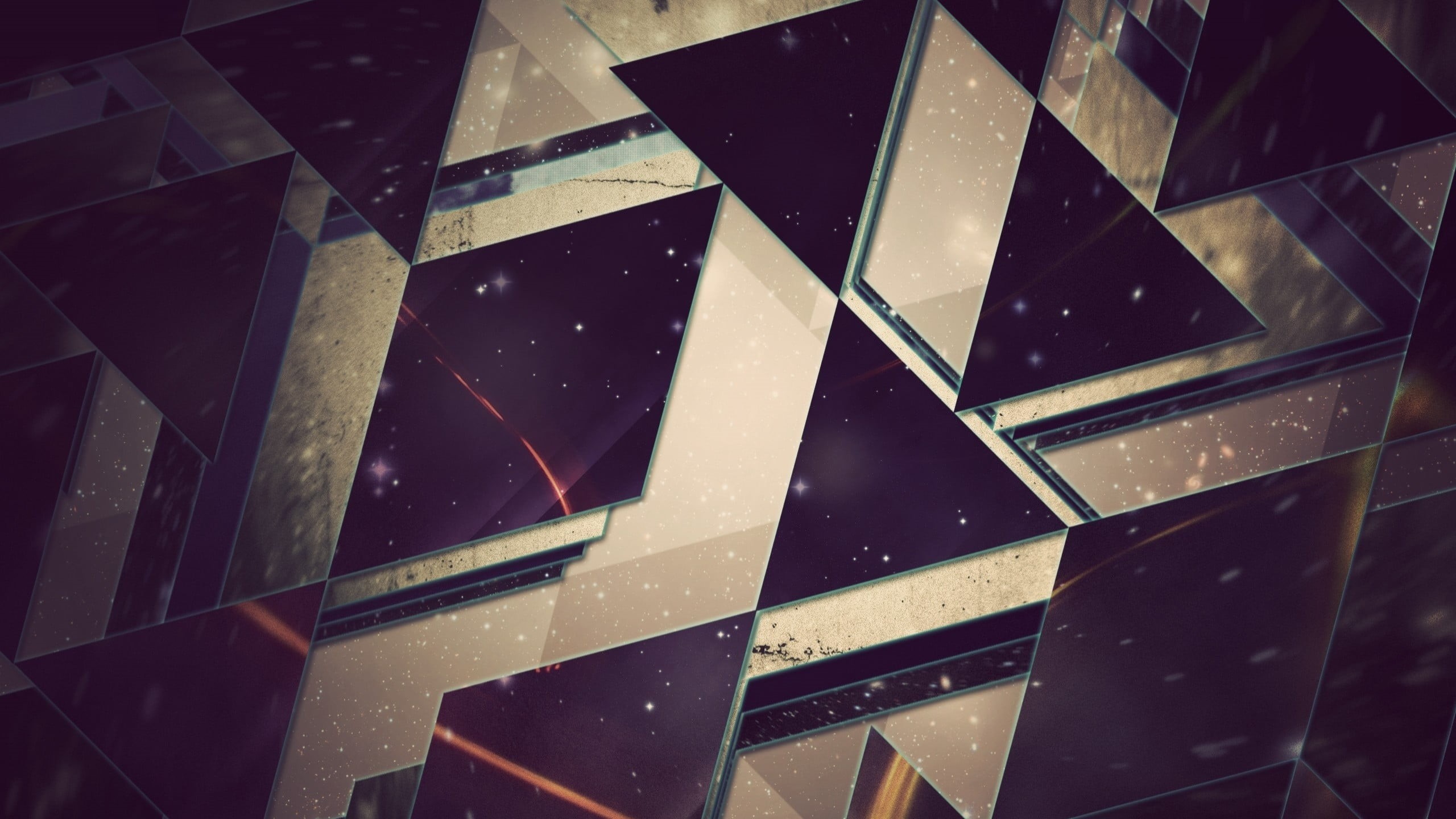 creativity, black, abstract, design, full frame, shape, gray, large group of objects, triangle, night, digital art, black color, indoors, fantasy art, HD Wallpaper