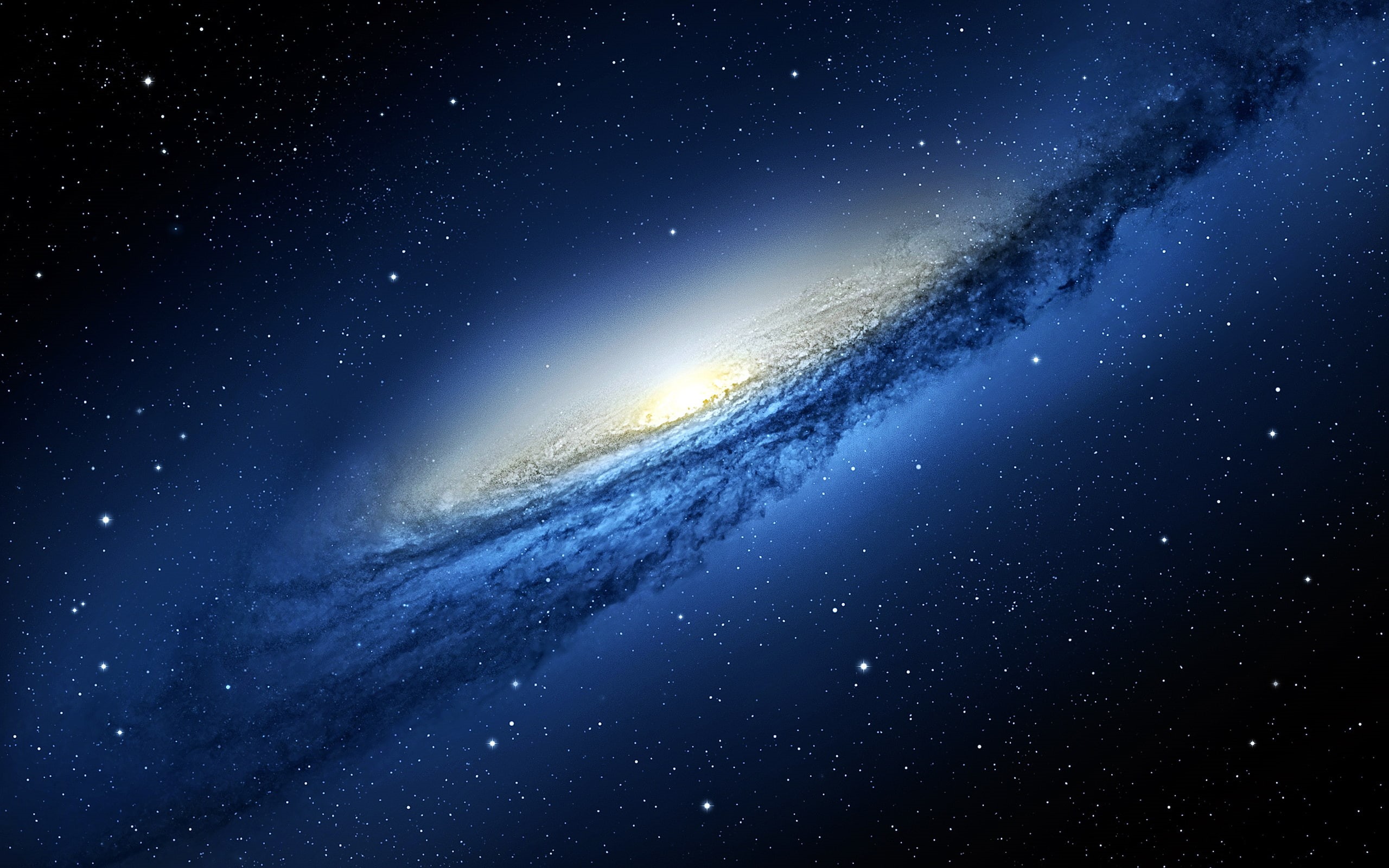 2K, Space, 3D, galaxy, blue, HD Wallpaper