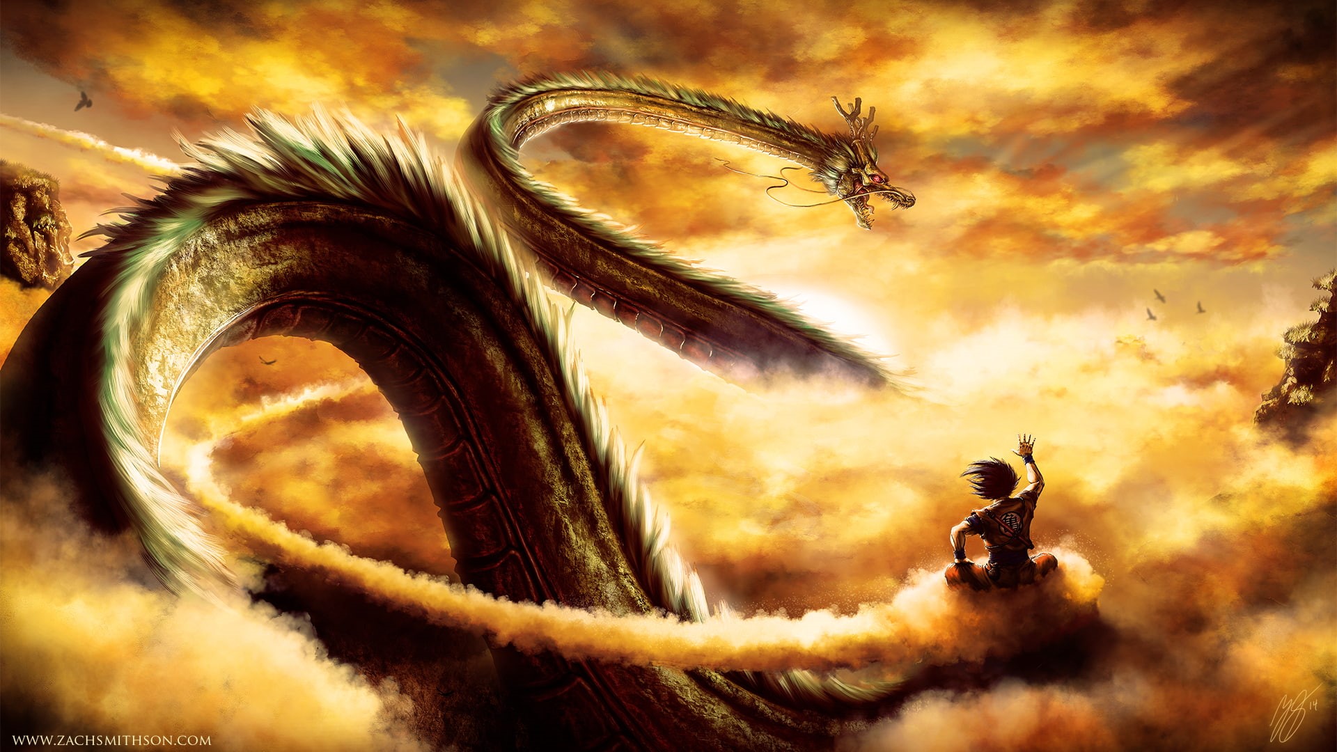 Anime, 1080P, Shenron (Dragon Ball), Dragon Ball, Dragon Ball Z, Goku, HD Wallpaper