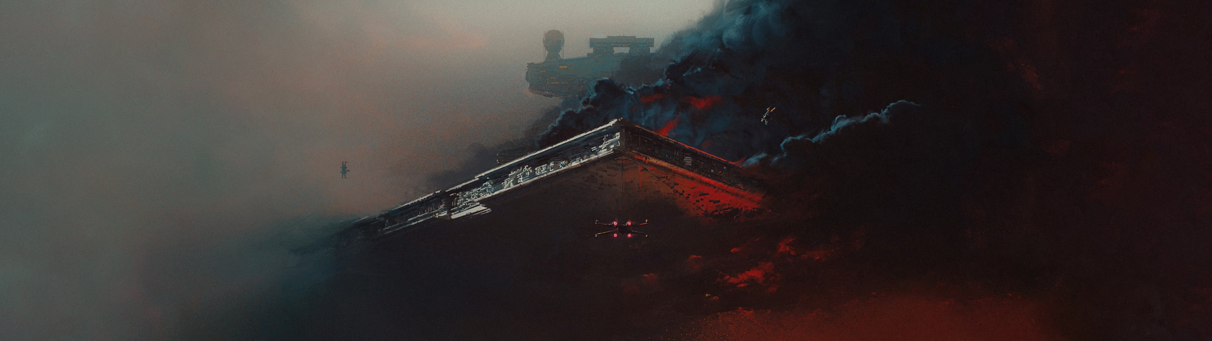 Friendly Robot, 5K, ArtStation, ultrawide, Star Wars, Star Destroyer, HD Wallpaper