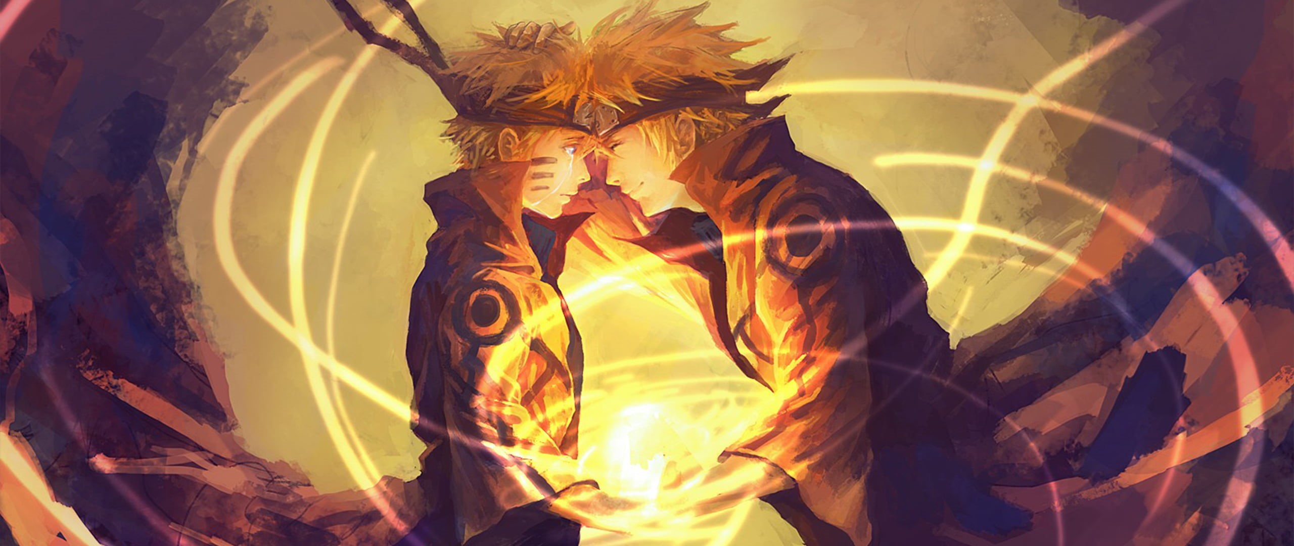 fire, art and craft, representation, Naruto Shippuuden, flame, nature, illuminated, digital, human representation, adult, celebration, ultra-wide, uzumaki, HD Wallpaper