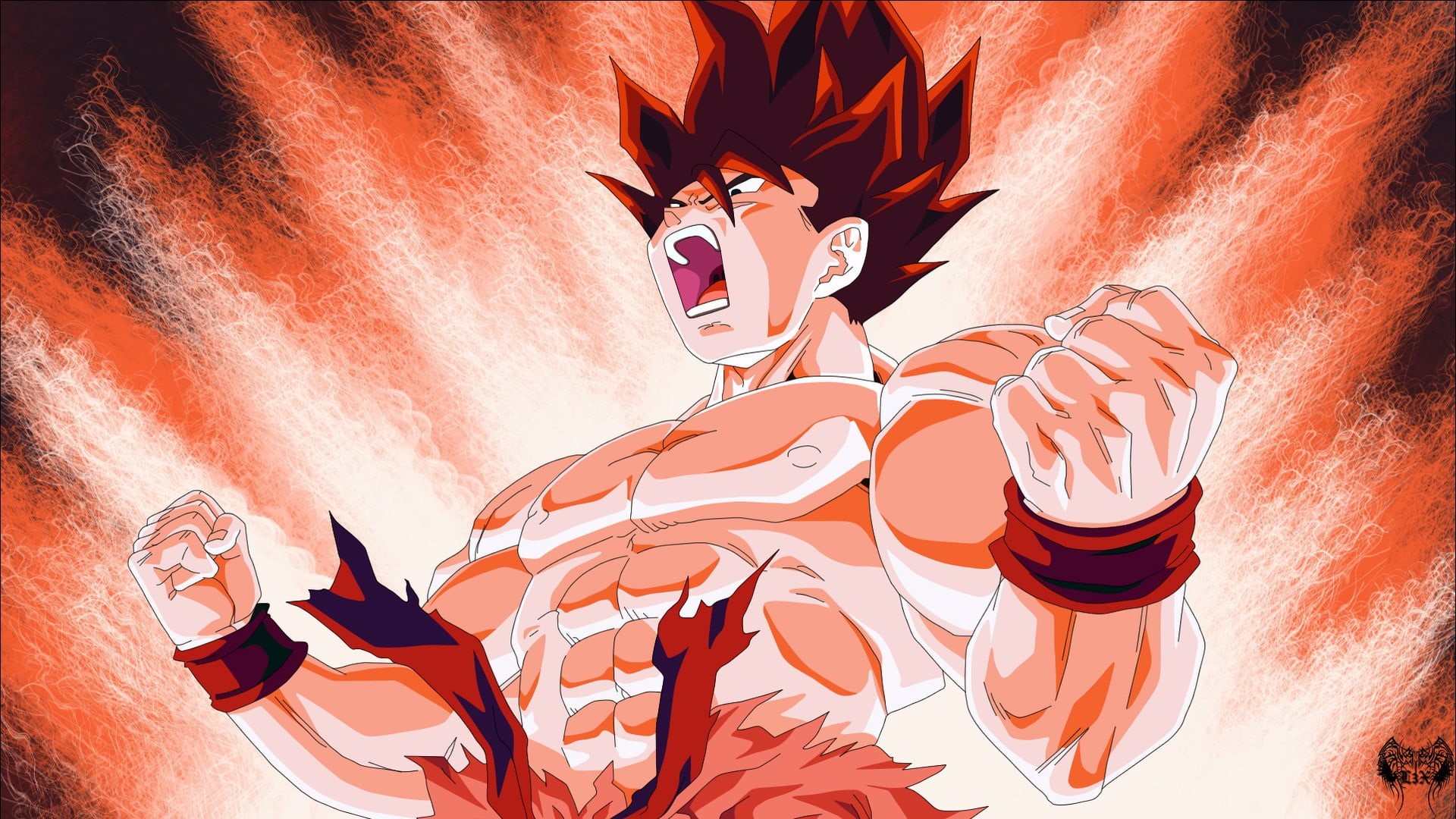 art and craft, Dragon Ball, red, one animal, no people, Son Goku, 1080P, wall - building feature, goku, Dragon Ball Z, mammal, indoors, domestic animals, HD Wallpaper