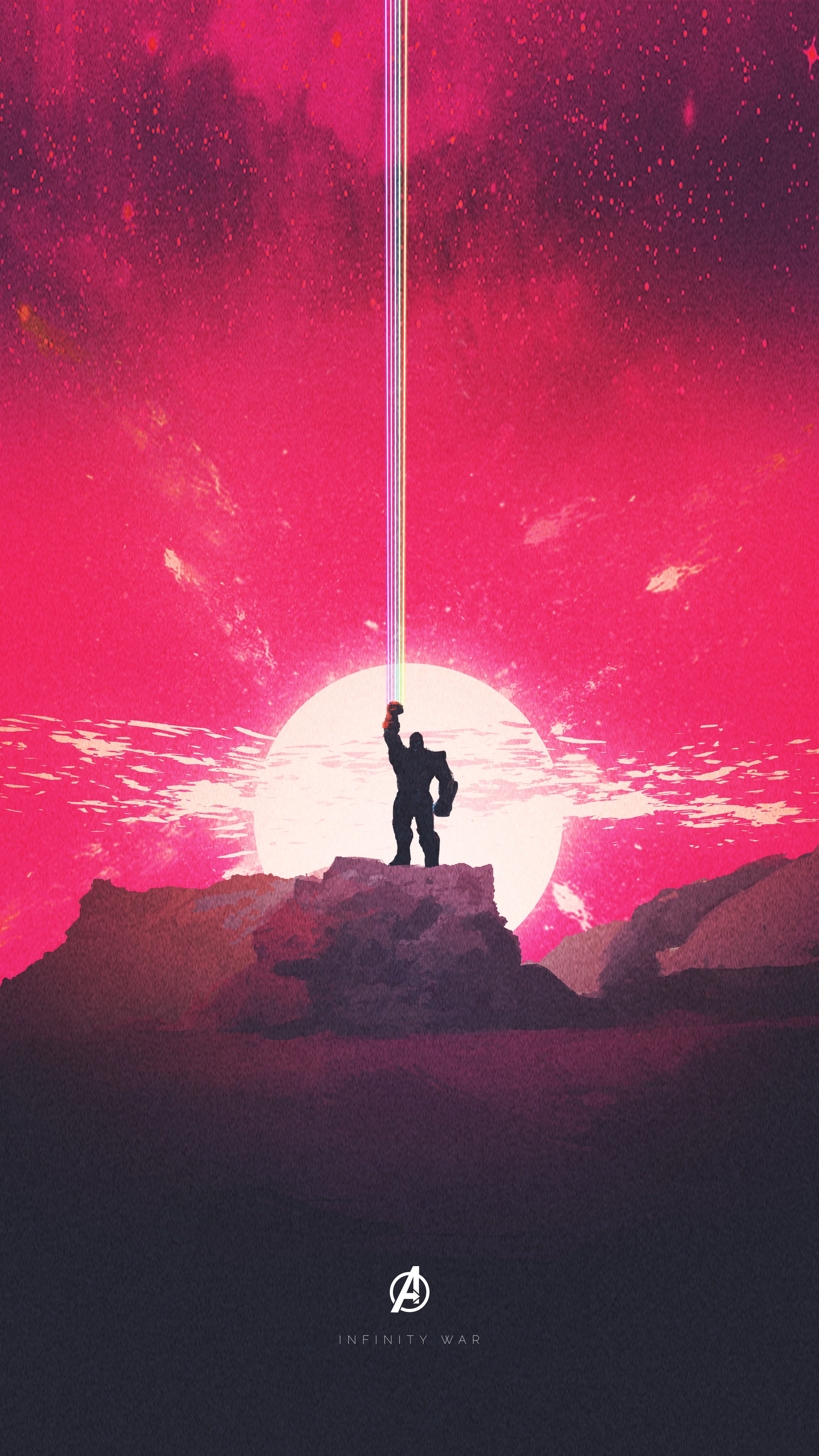 Artwork, Avengers: Infinity War, Thanos, 4K, Phone HD Wallpaper