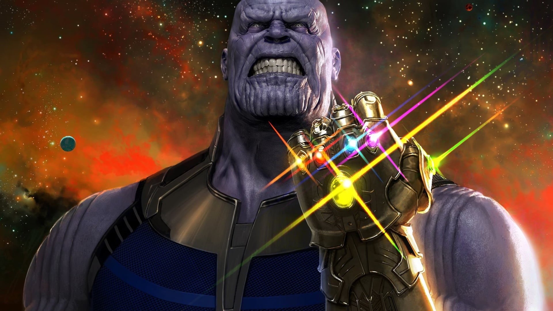 outdoors, sculpture, people, male likeness, built structure, statue, men, front view, 1080P, Thanos, space, holding, representation, Marvel Comics, stars, HD Wallpaper
