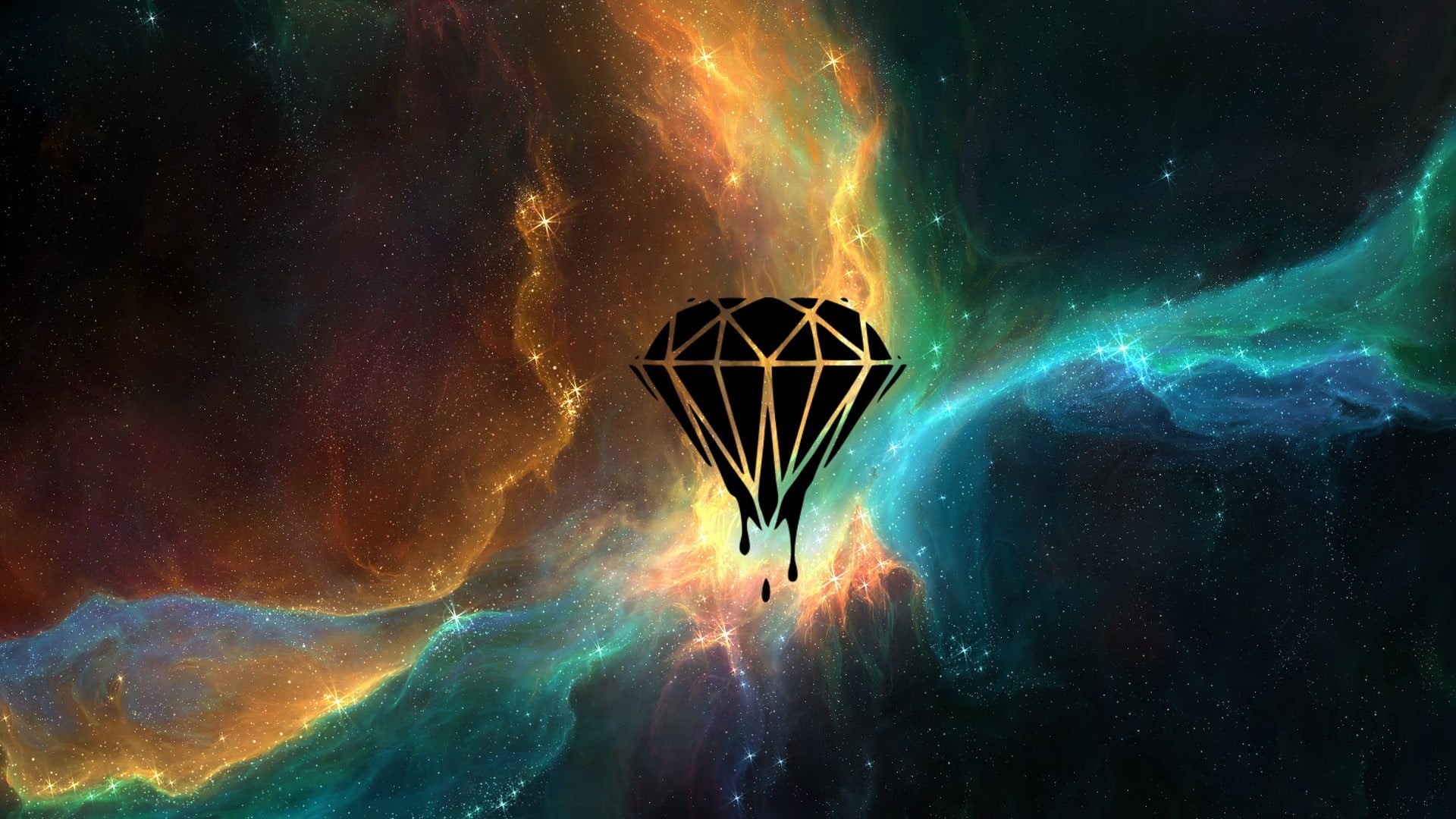 adventure, motion, 1080P, nature, sky, creativity, space art, scenics - nature, nebula, night, low angle view, flying, diamonds, illuminated, outdoors, HD Wallpaper