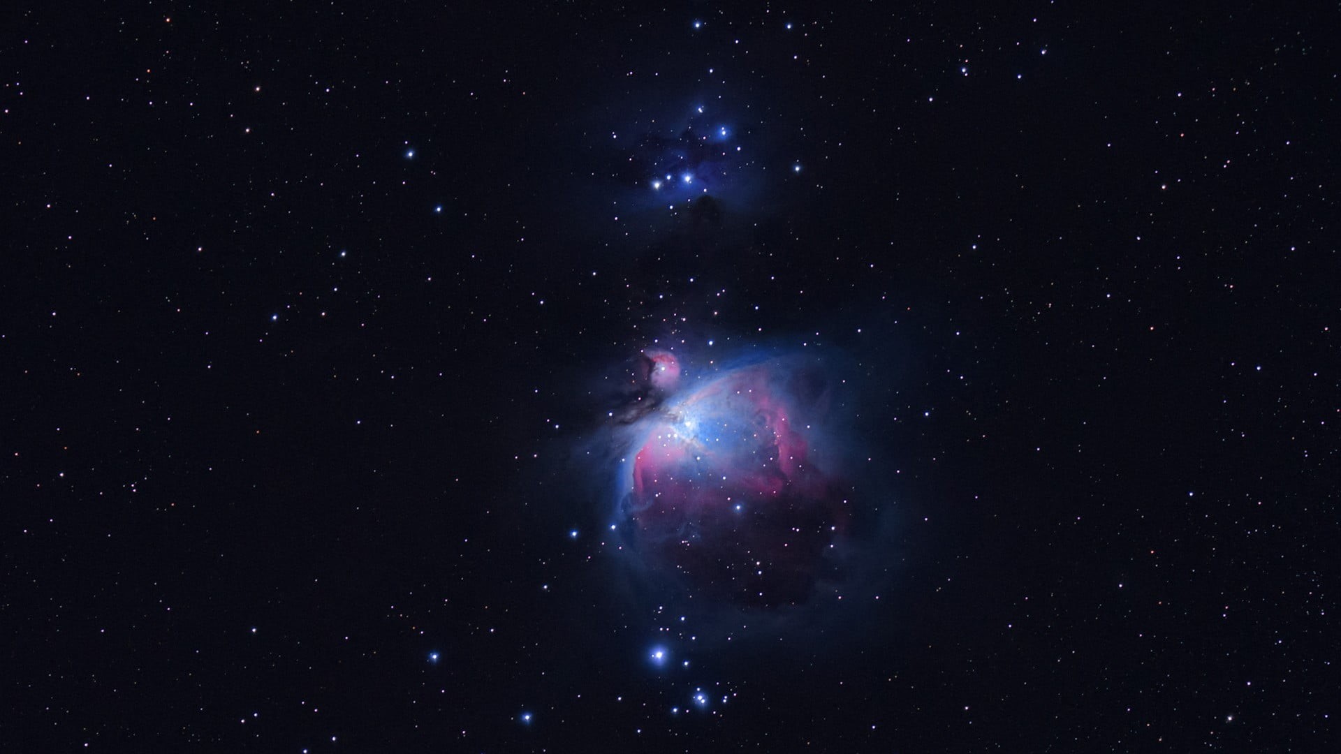 Great Orion Nebula, photography, way, star - space, milky, luminosity, glowing, science, bright, nebula, constellation, night, blue, no people, space, space exploration, HD Wallpaper