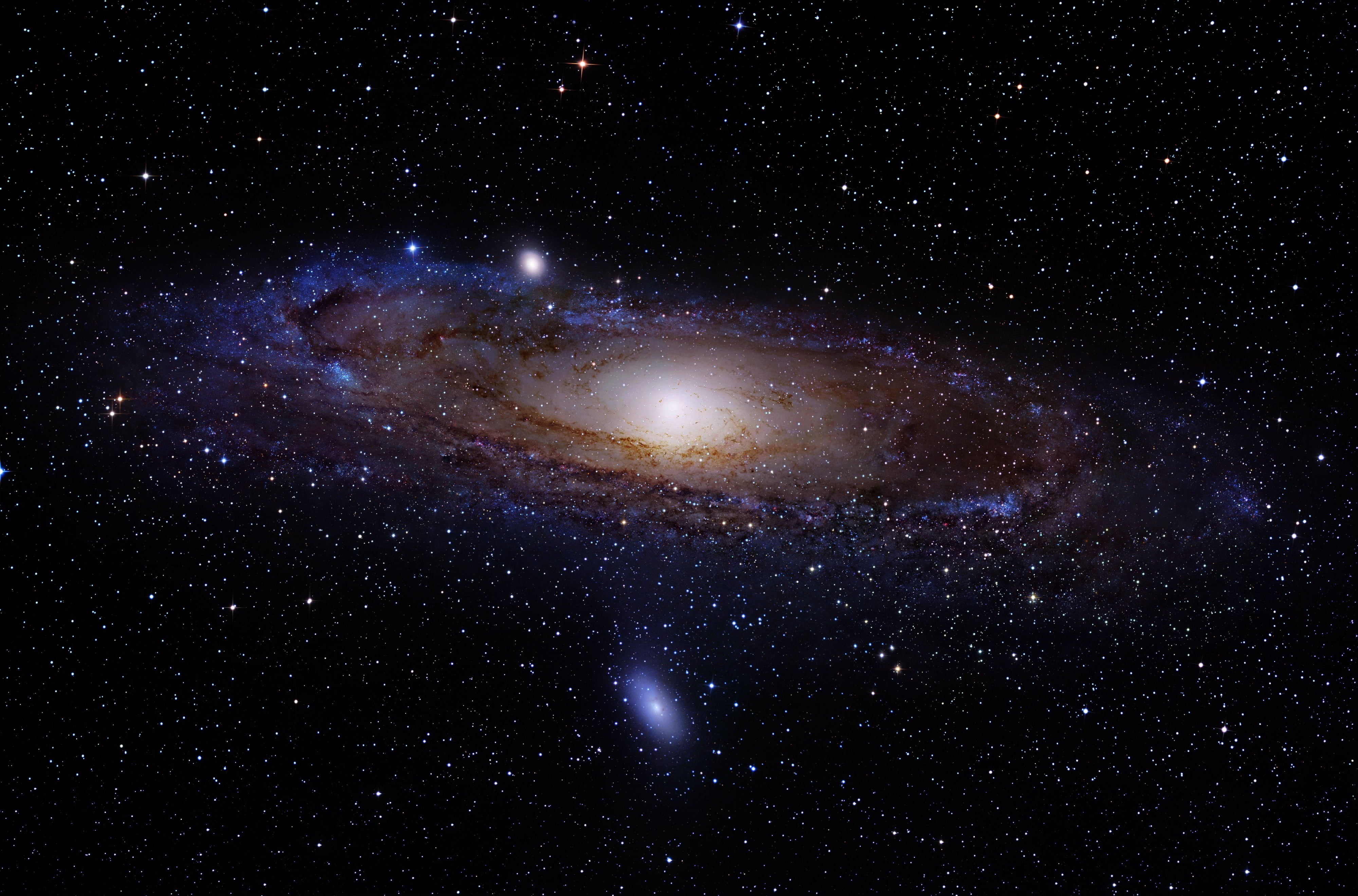 galaxy, way, Messier 31, Andromeda, space, 4K, Messier 110, milky, HD Wallpaper
