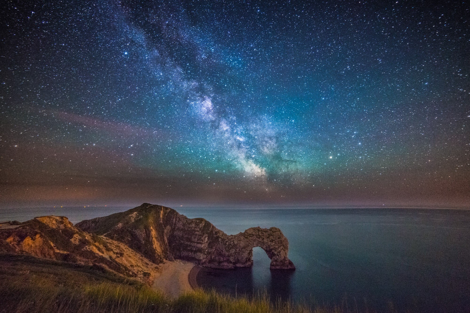 Milky Way, no people, space and astronomy, water, star, way, tranquility, 1080P, night, universe, galaxy, star field, tranquil scene, star - space, astronomy, HD Wallpaper