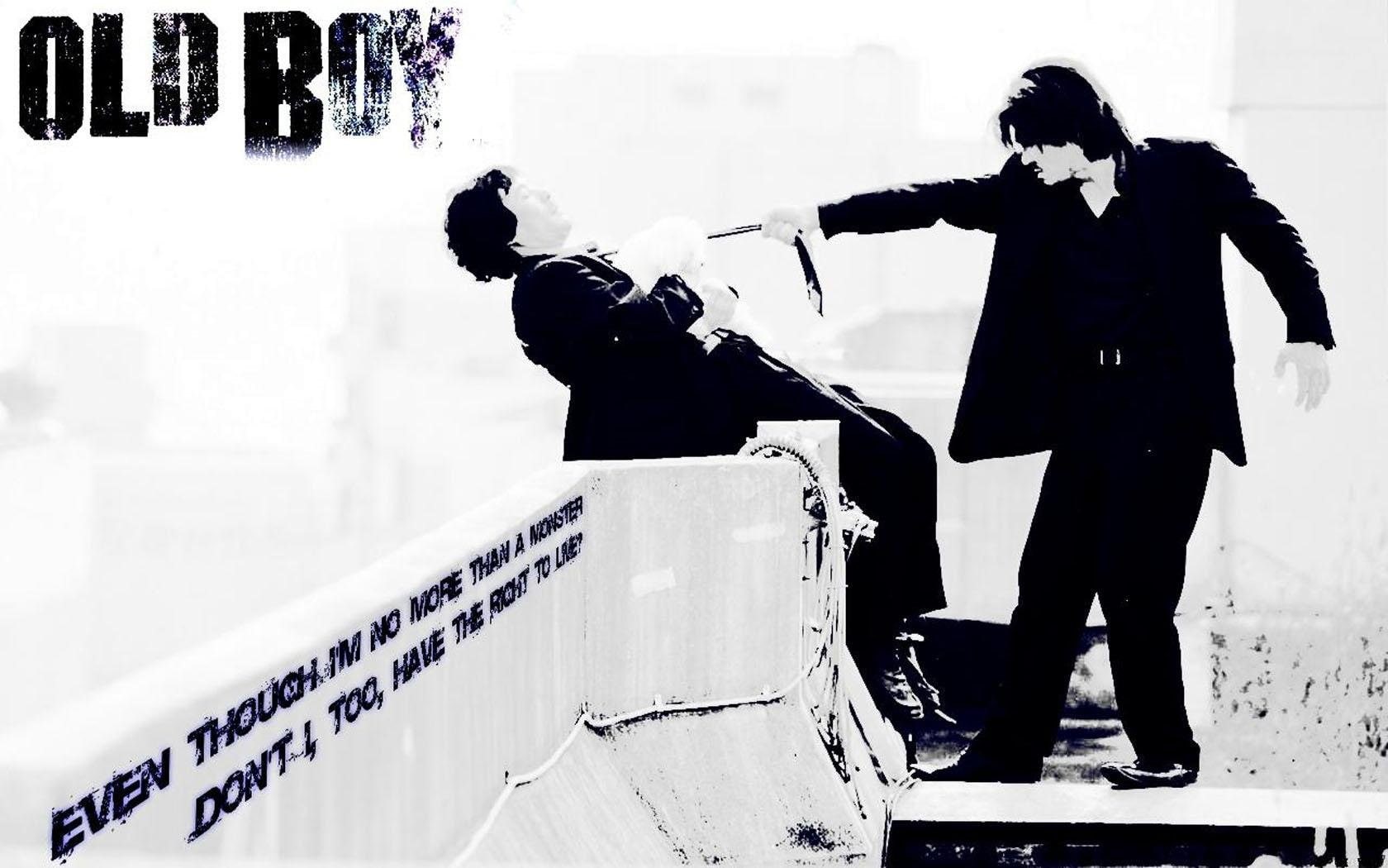 720P, monochrome, oldboy, HD Wallpaper