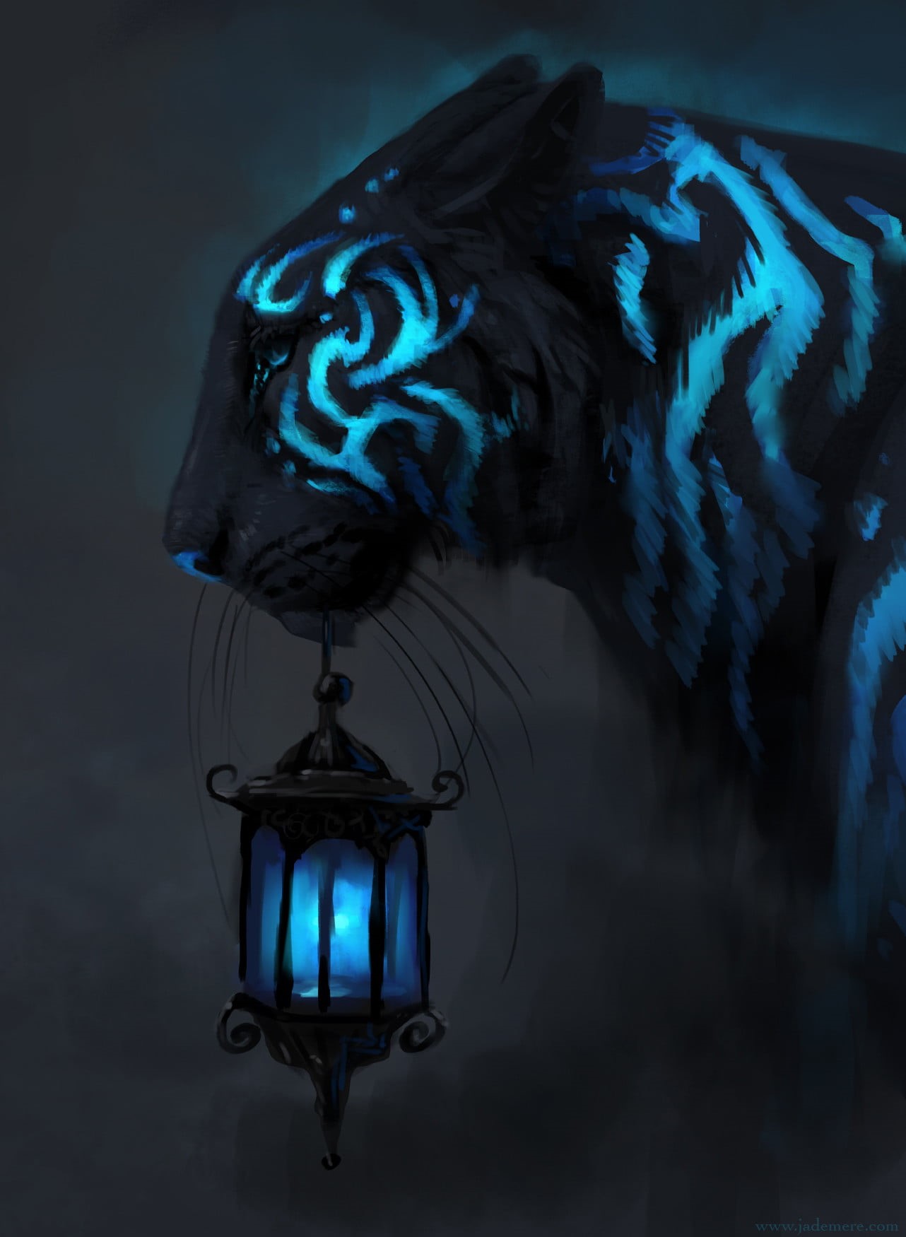illuminated, electricity, water, digital composite, black background, indoors, single object, blue, studio shot, glowing, Jade Mere, animal, Phone HD Wallpaper