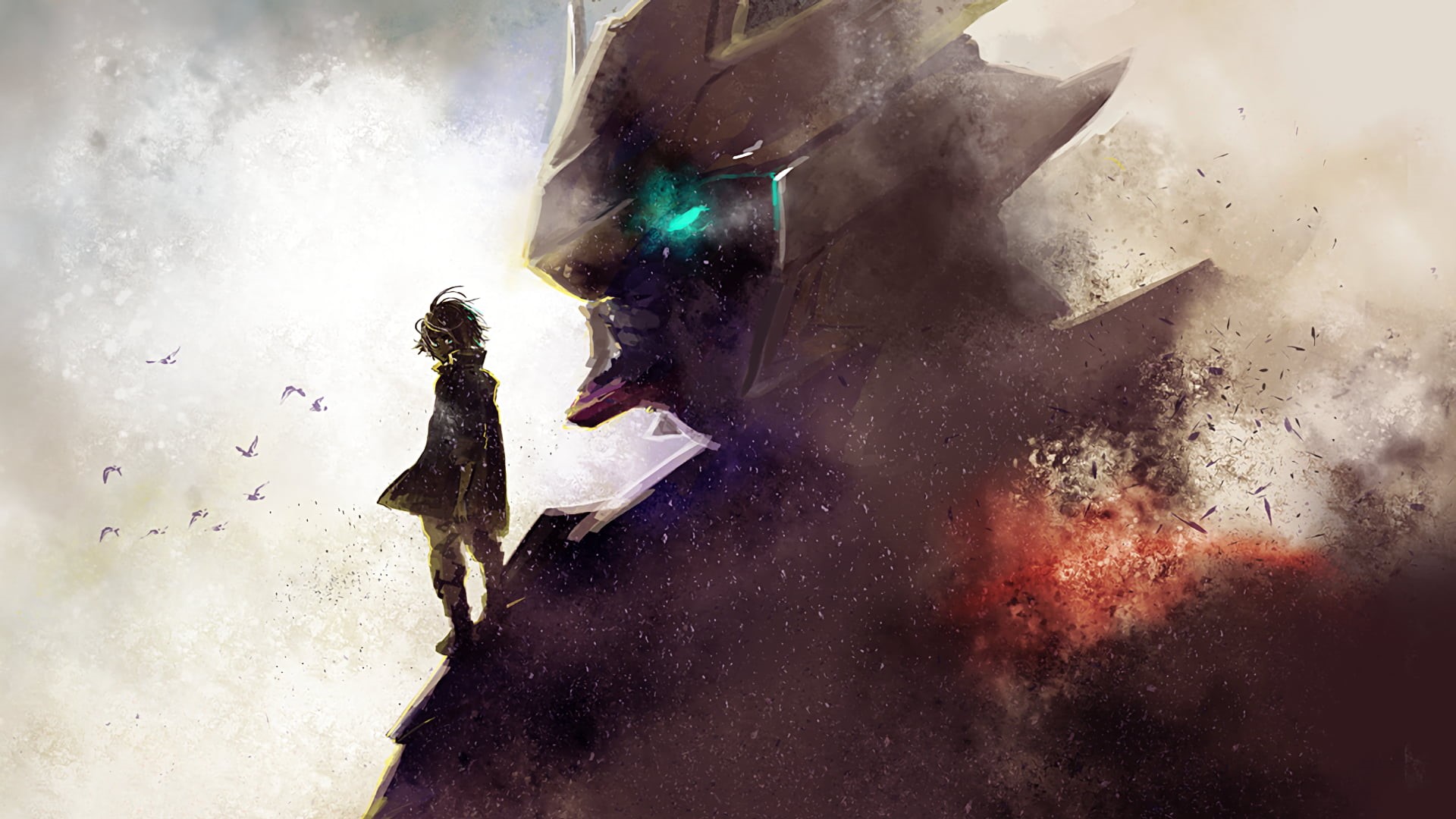 Mobile Suit Gundam: Iron-Blooded Orphans, close-up, digital, real people, Gundam, adult, smoke - physical structure, lifestyles, celebration, HD Wallpaper