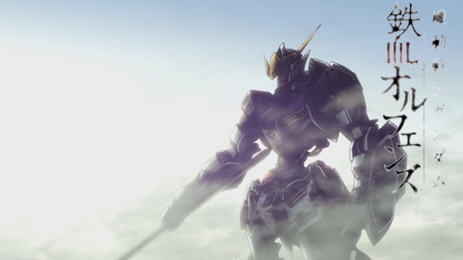 720P, digital composite, holding, low angle view, Anime, Iron Blooded Orphans, day, representation, environment, statue, human representation, angel, sculpture, HD Wallpaper