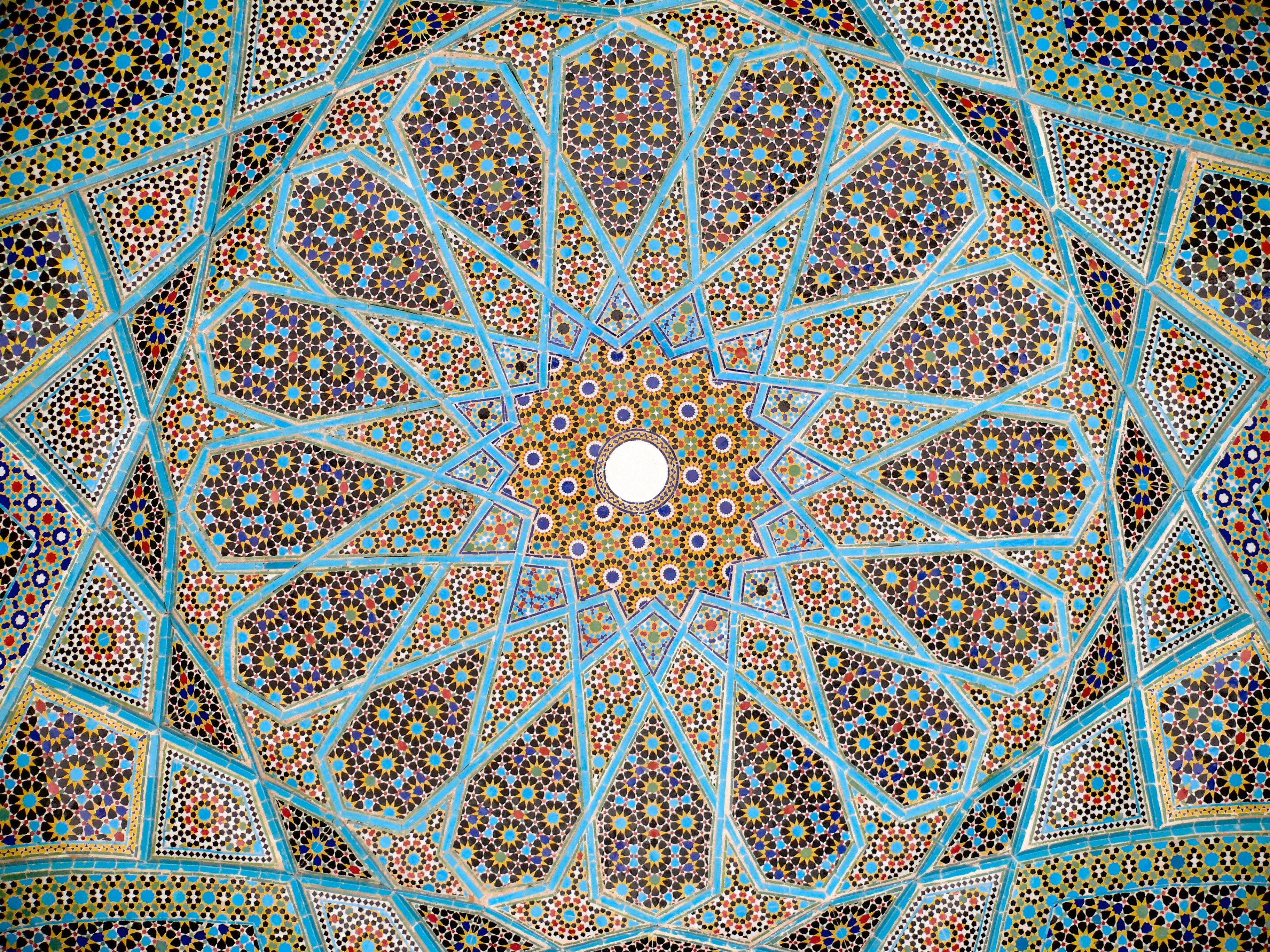 islam, architecture, building, flower, built structure, east, vintage, art and craft, tile, brown, indoors, cupola, illustration, multi colored, banner, HD Wallpaper