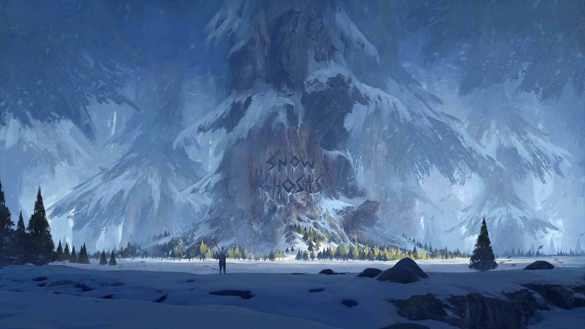 nature, non-urban scene, digital, beauty in nature, land, fan art, snowcapped mountain, ghost, snow, covering, ice, fantasy art, mountain, day, environment, HD Wallpaper