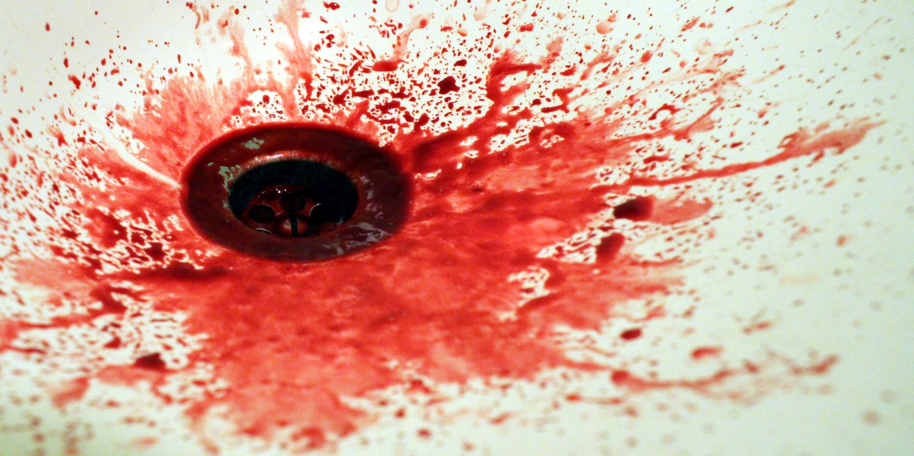 hand basin, water, wet, drop, blood, no people, indoors, the wound, 2K, liquid, macro, sink, ceramic, spatter, drain, domestic room, backgrounds, home, HD Wallpaper