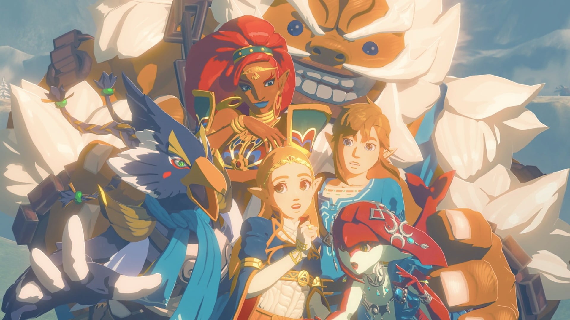 nature, botw, celebration, character, creativity, art and craft, sunlight, toy, day, Link, male likeness, female likeness, 1080P, representation, Revali, HD Wallpaper