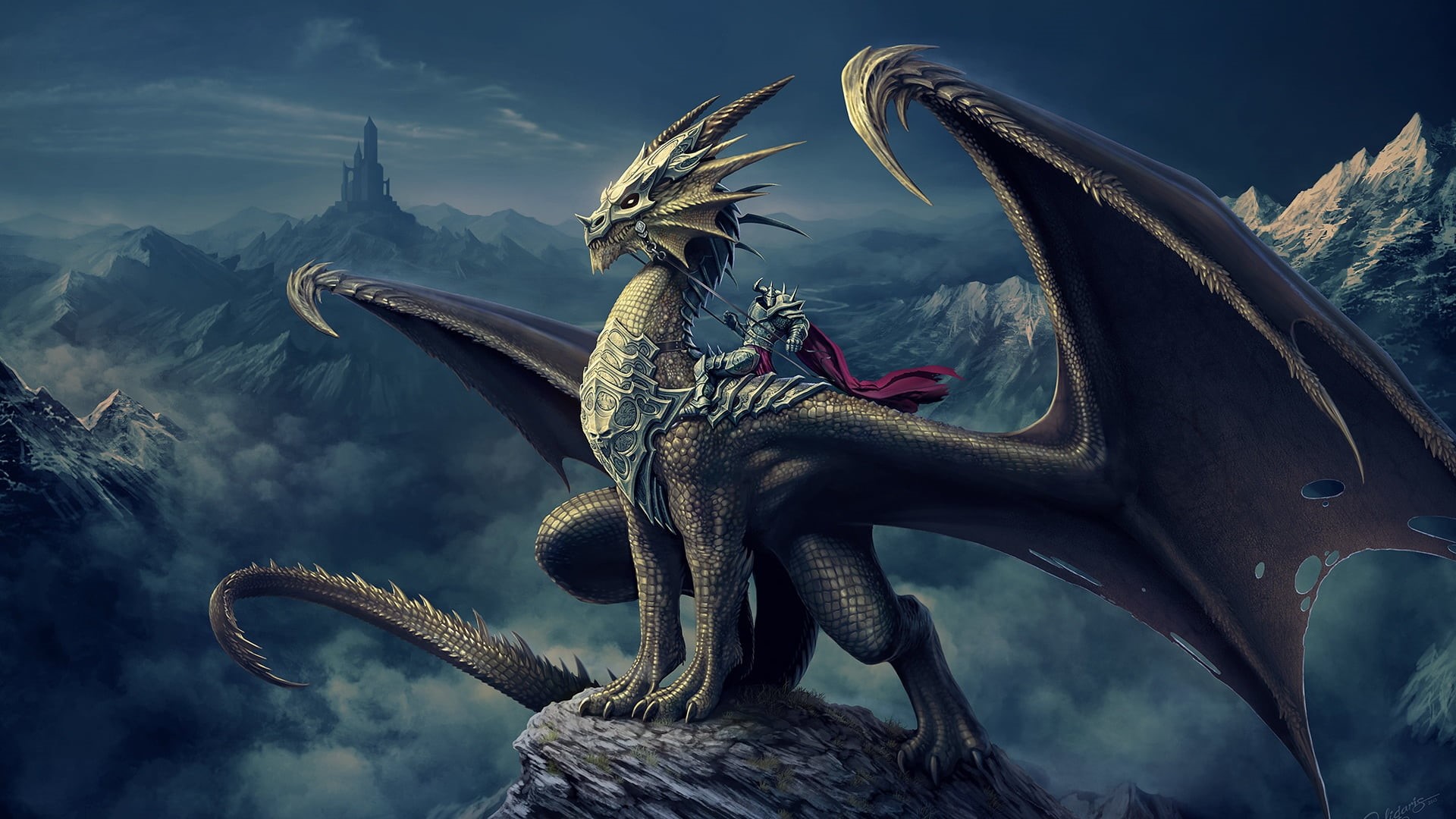 architecture, creature, vertebrate, ancient, animal wildlife, sculpture, nature, animal, digital art, cloud - Sky, flying, famous Place, creativity, cultures, HD Wallpaper