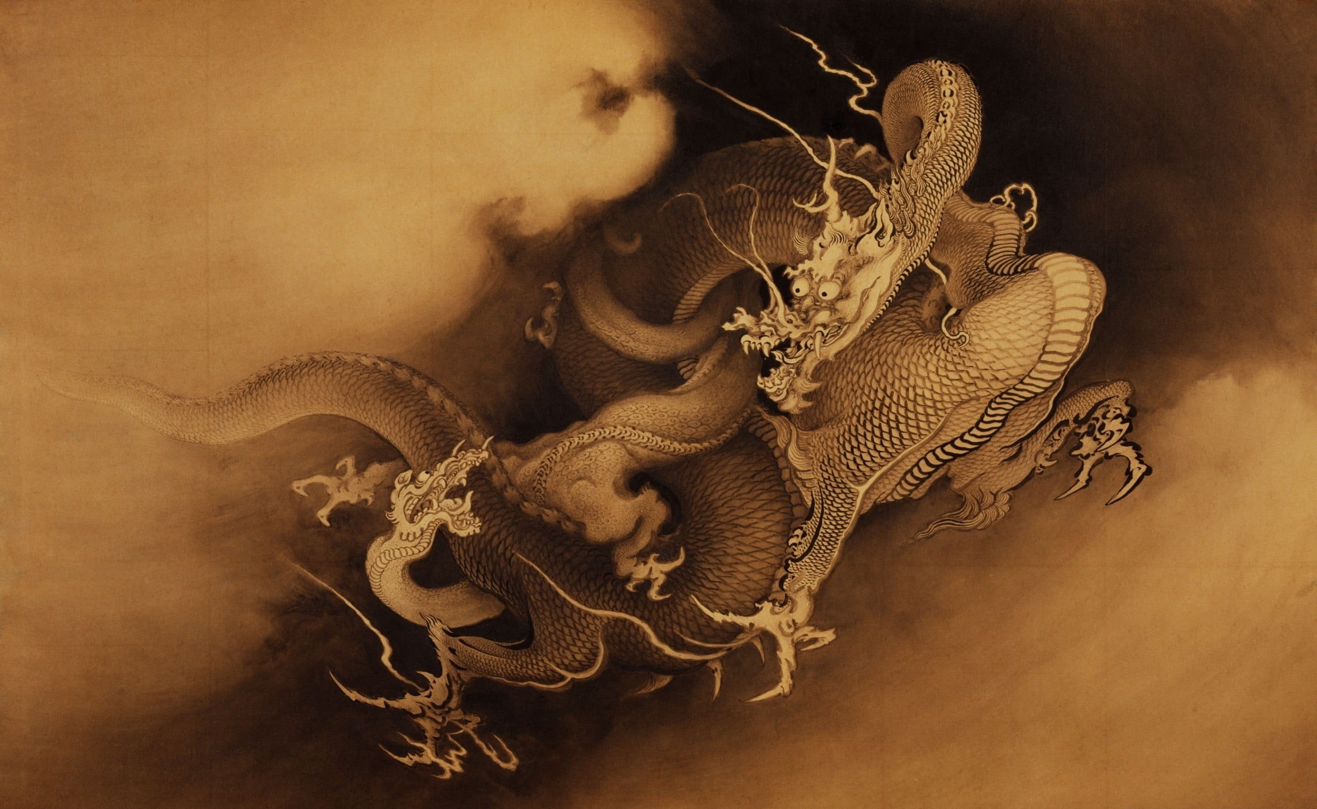 painting, animal representation, brown, sea life, invertebrate, studio shot, 2K, sea, mythology, artwork, fantasy art, textured effect, indoors, wood, HD Wallpaper