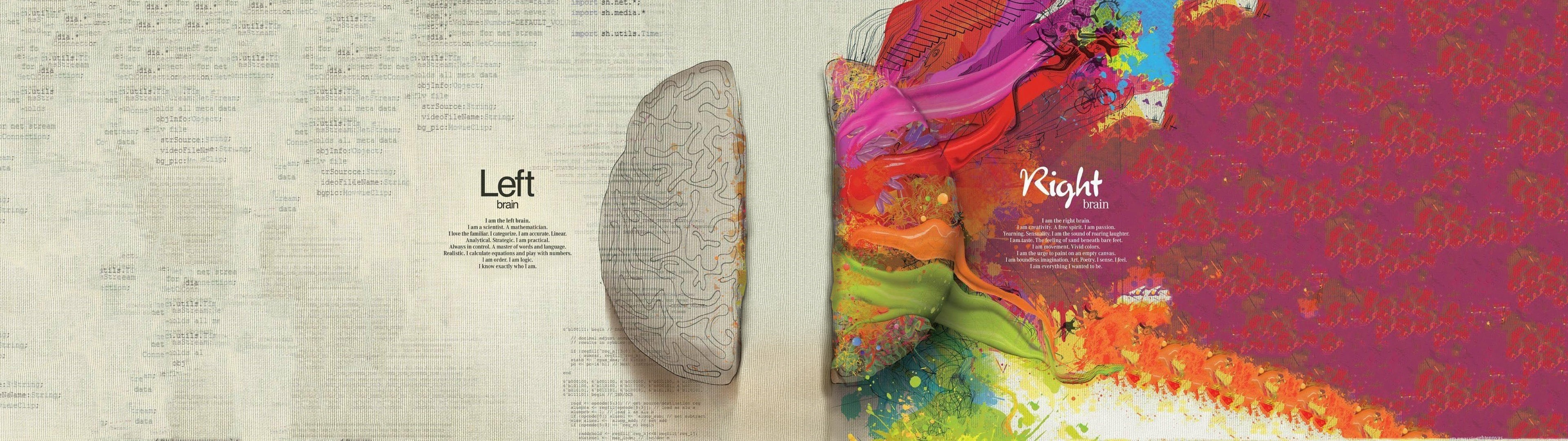 4K, creativity, multiple display, brain, HD Wallpaper