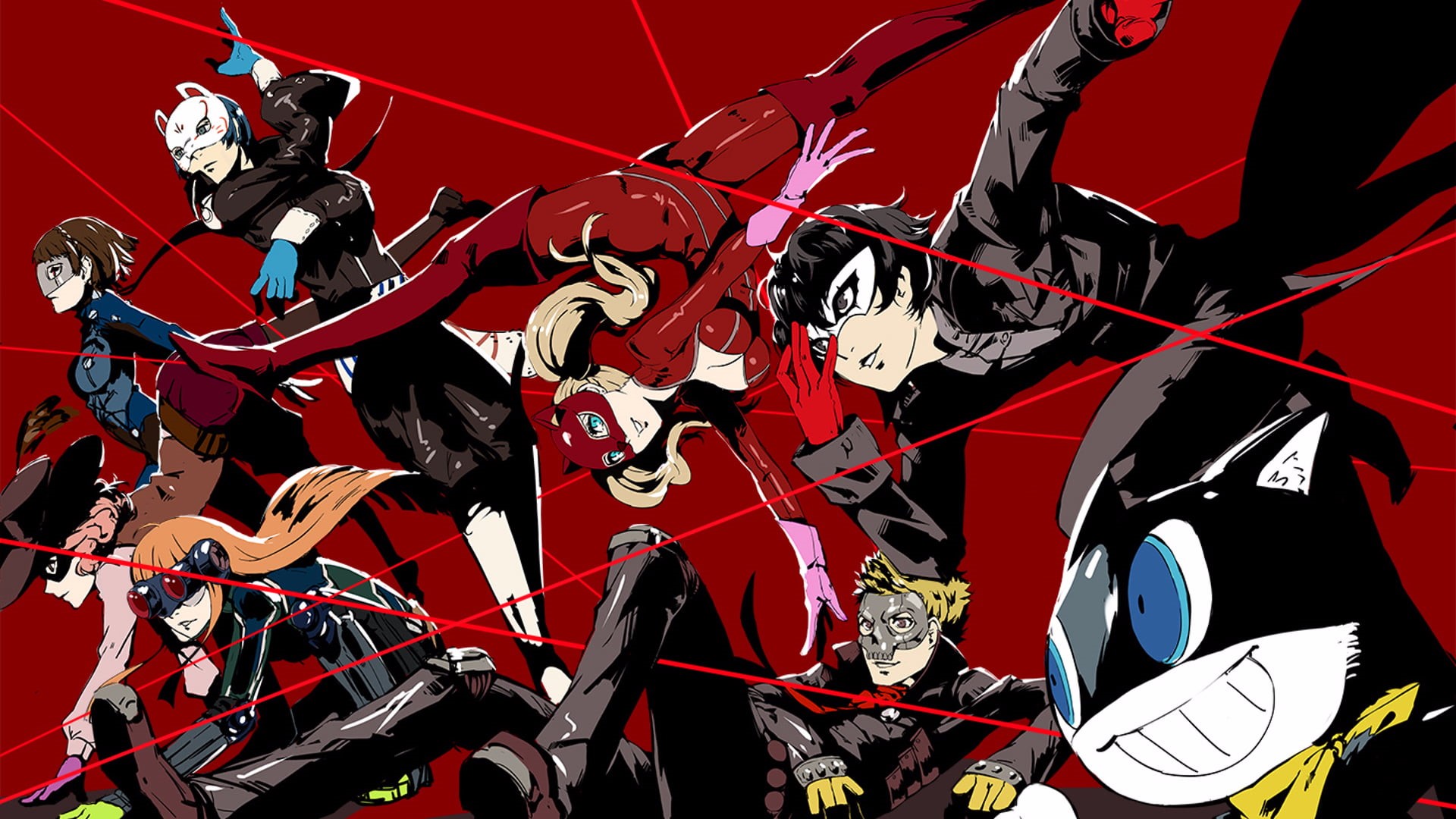 metal, full frame, Persona 5, multi colored, decoration, celebration, backgrounds, close-up, 1080P, Phantom Thieves, event, art and craft, representation, HD Wallpaper