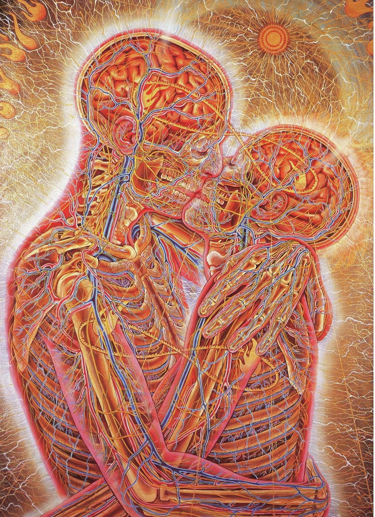 science, creativity, red, anatomy, representation, religion, wall - building feature, human representation, microbiology, indoors, human, artwork, craft, Phone HD Wallpaper