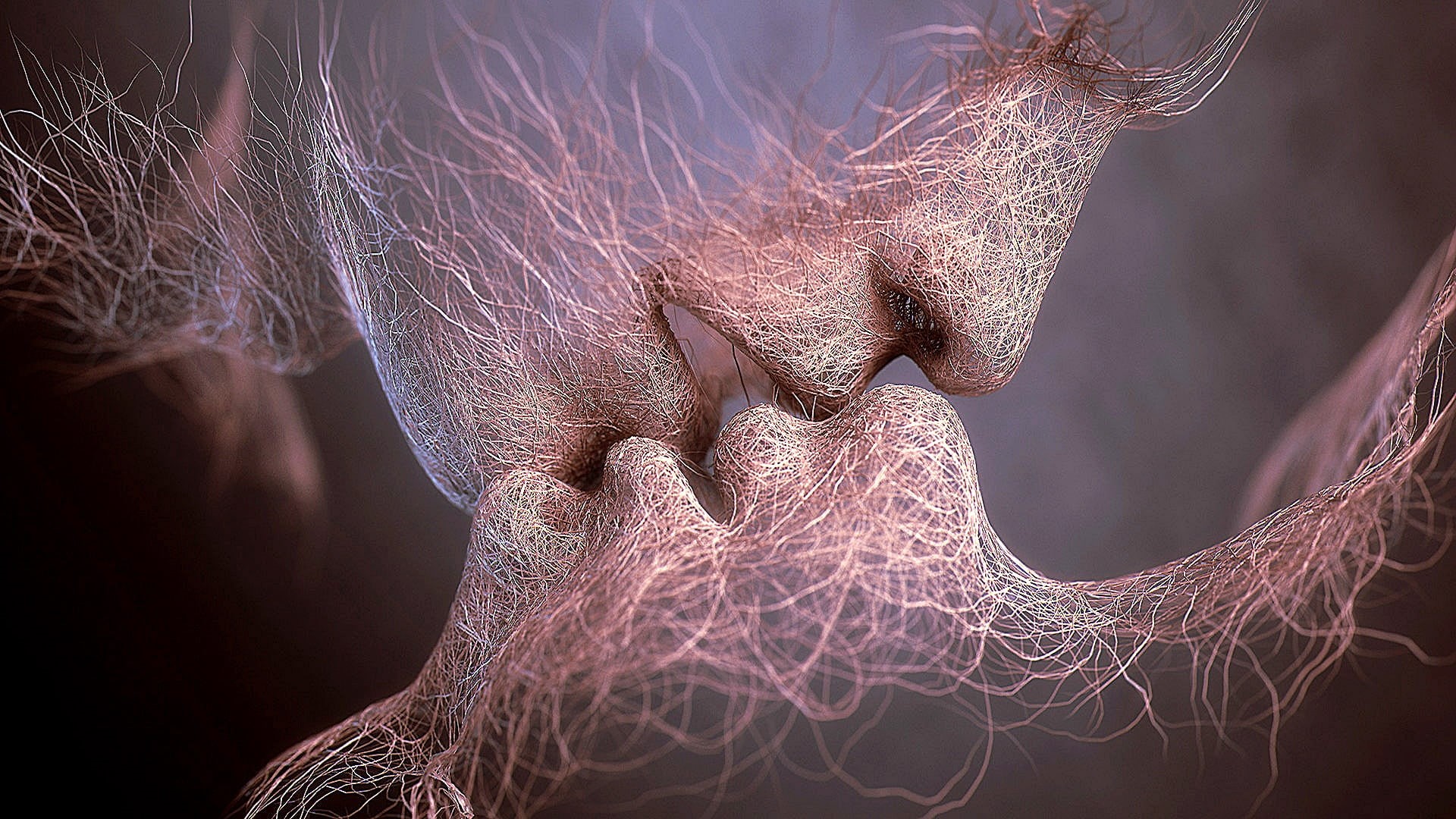 profile view, lovers, focus on foreground, 1080P, boy, one animal, human hair, human body part, human face, love, kiss, emotion, skin, anatomy, artistic, HD Wallpaper