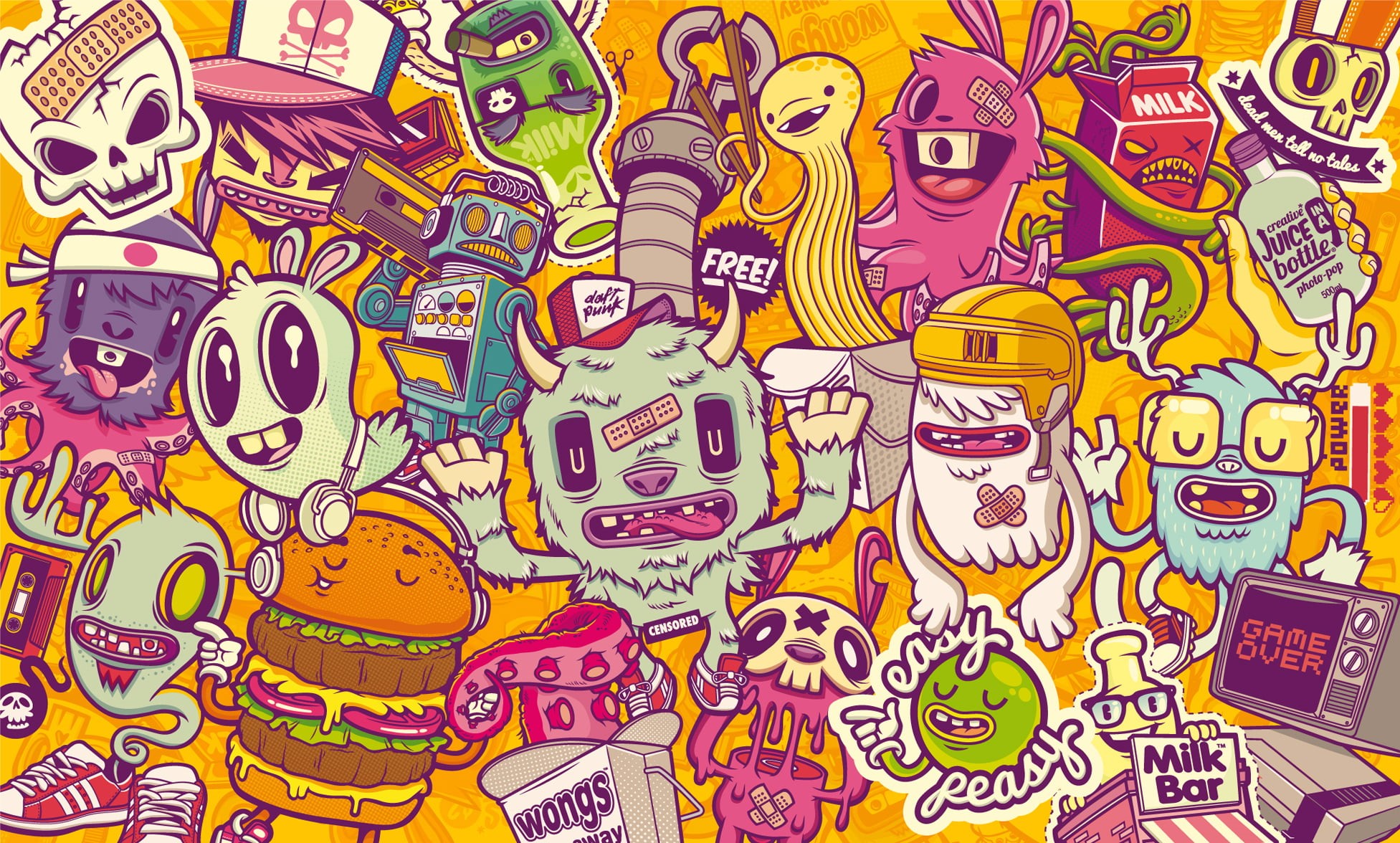 pattern, variation, no people, human representation, large group of objects, choice, graffiti, multi colored, communication, artwork, western script, collection, HD Wallpaper