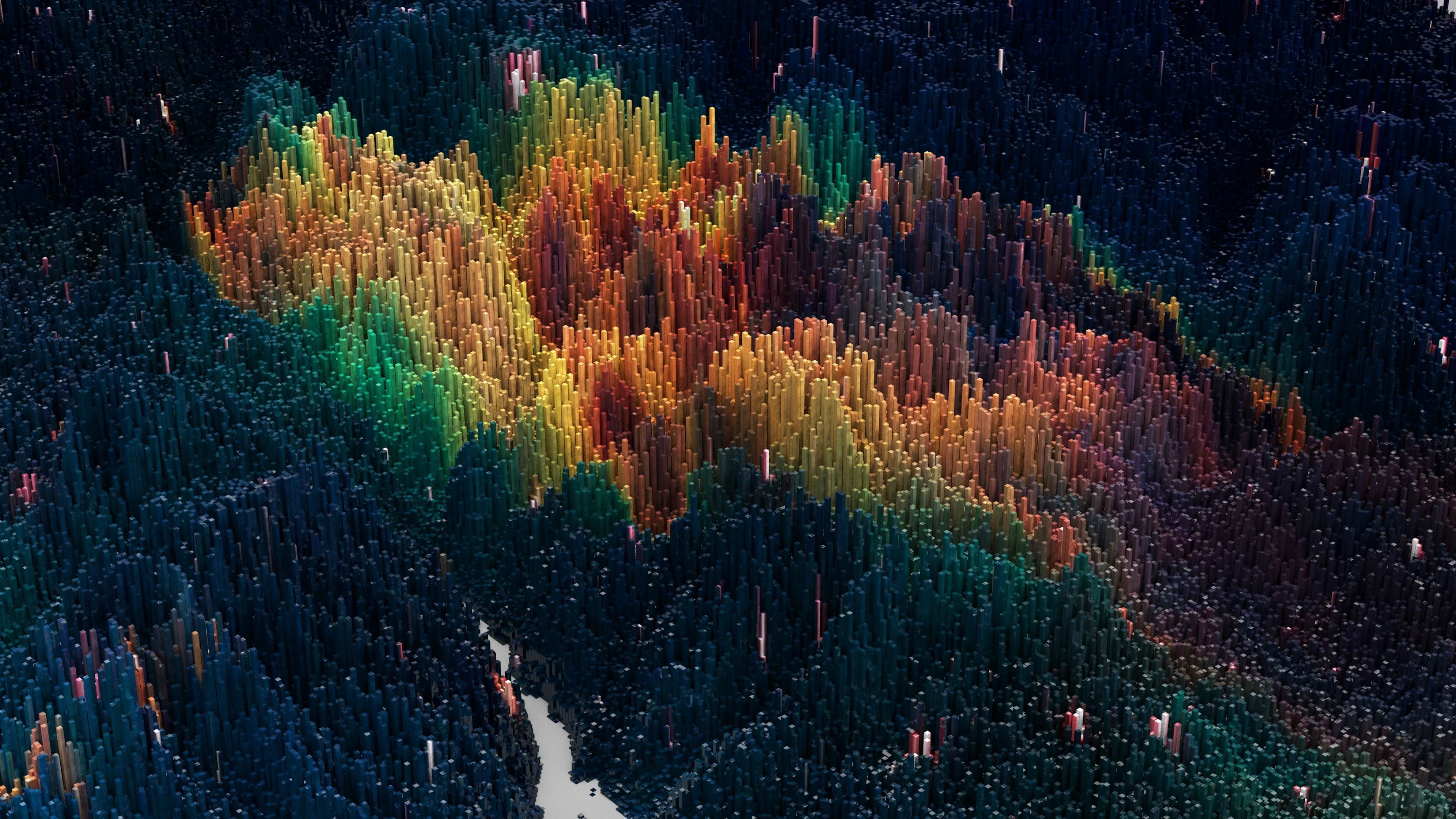 illuminated, abstract, digital art, change, beauty In Nature, digital composite, island, coniferous tree, no People, painting, travel, uSA, woodland, winter, HD Wallpaper