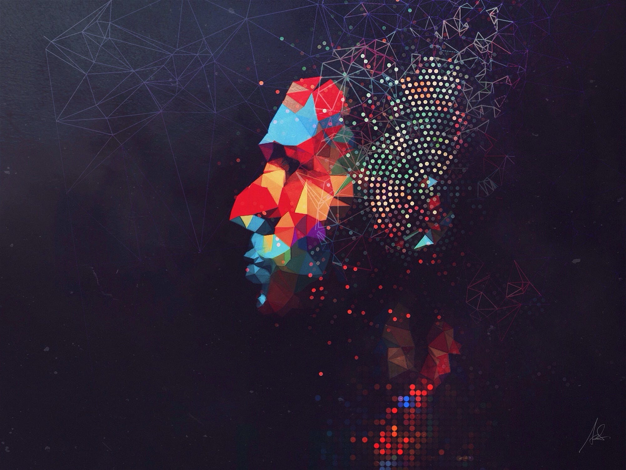 1080P, Photoshop, Plexus, HD Wallpaper