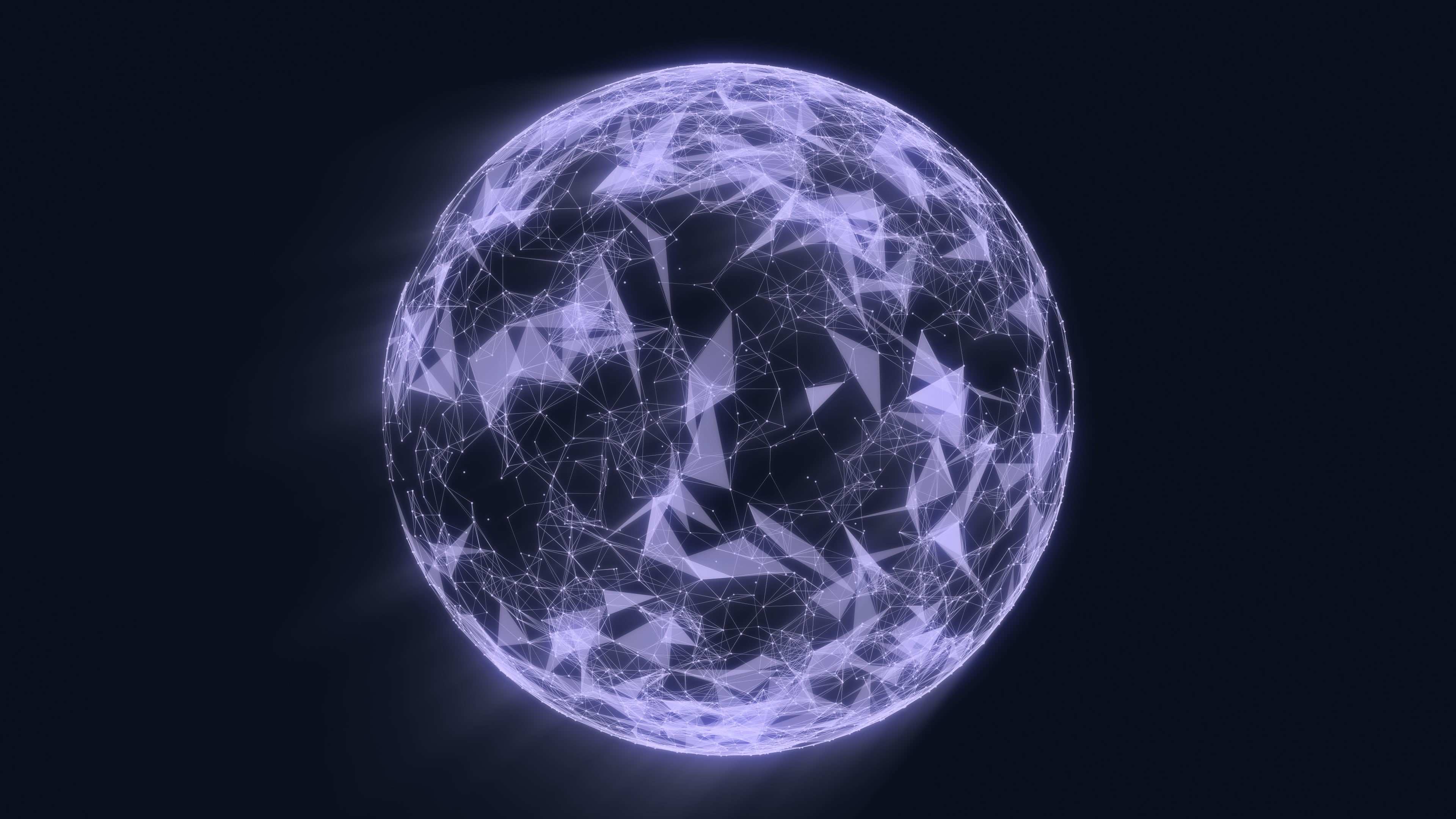 purple, lines, Plexus, blue, glowing, sphere, neon, colorful, red, particle, green, 4K, HD Wallpaper